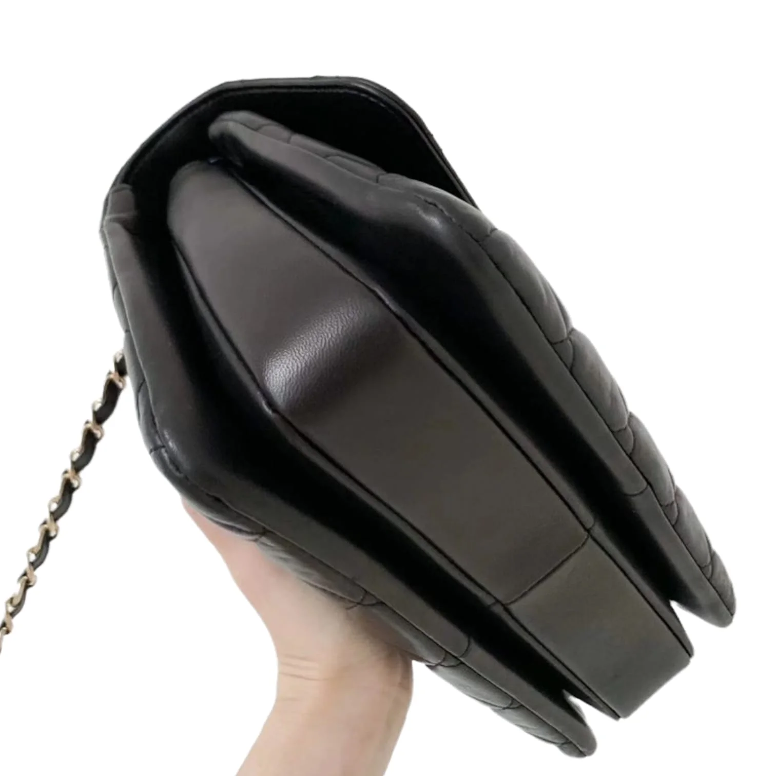 Small Trendy CC Flap Lambskin Black GHW - Image 8