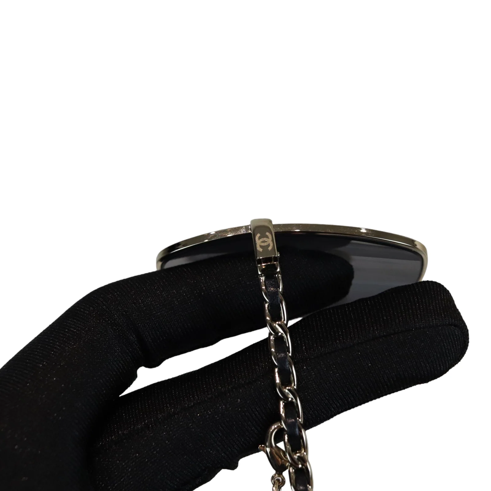 Sunglasses with Chain Gold and Black - Image 11