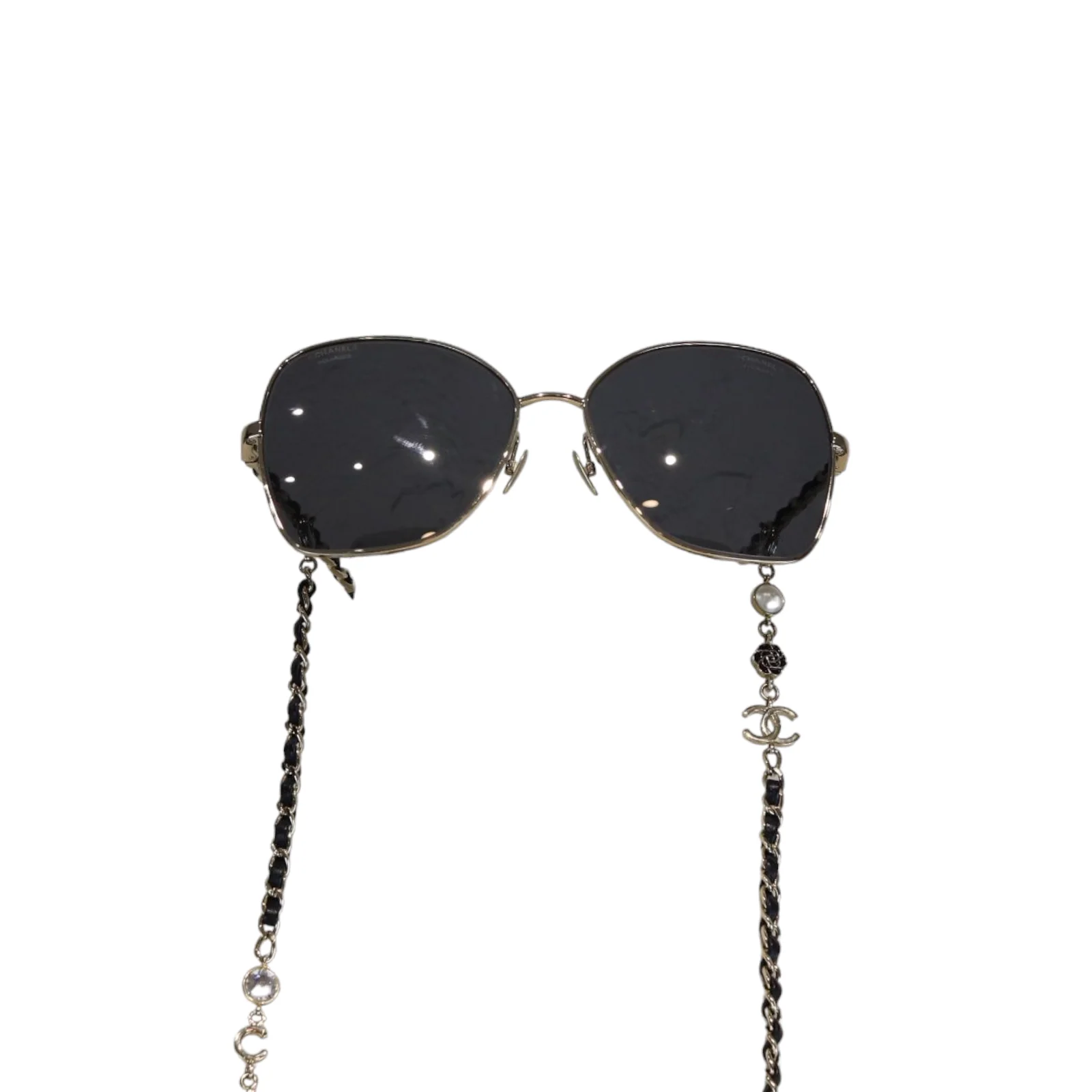 Sunglasses with Chain Gold and Black - Image 14