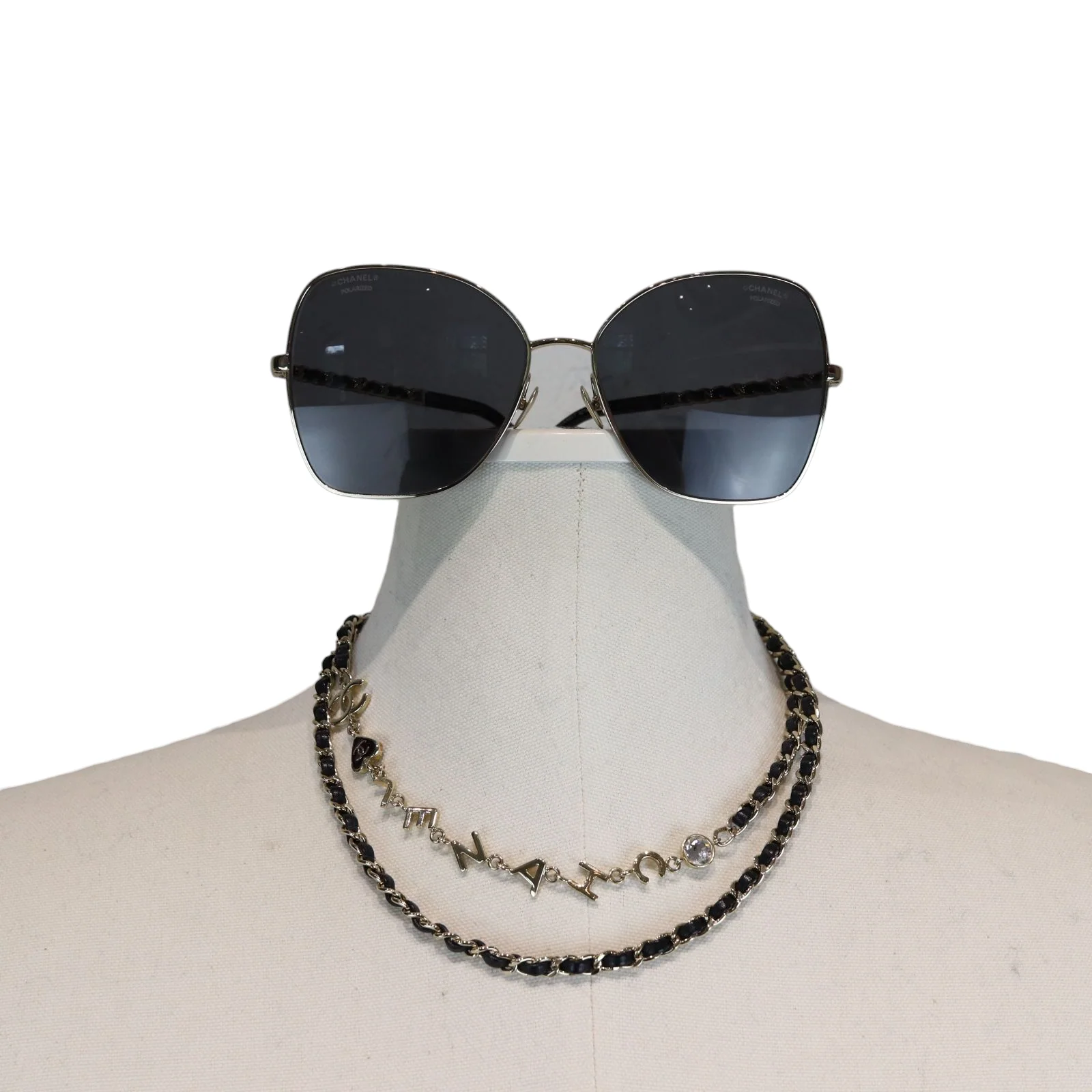 Sunglasses with Chain Gold and Black - Image 20