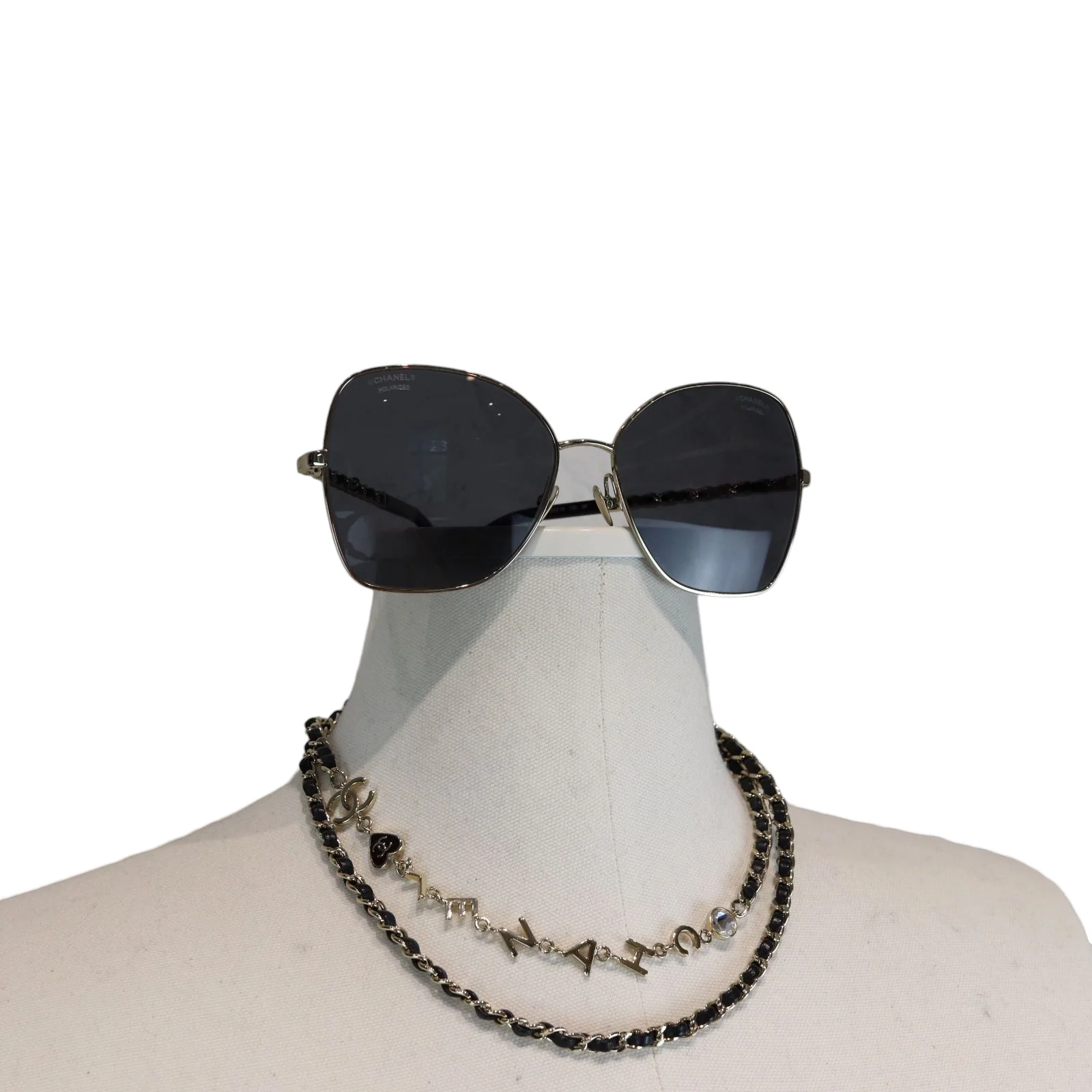 Sunglasses with Chain Gold and Black - Image 21