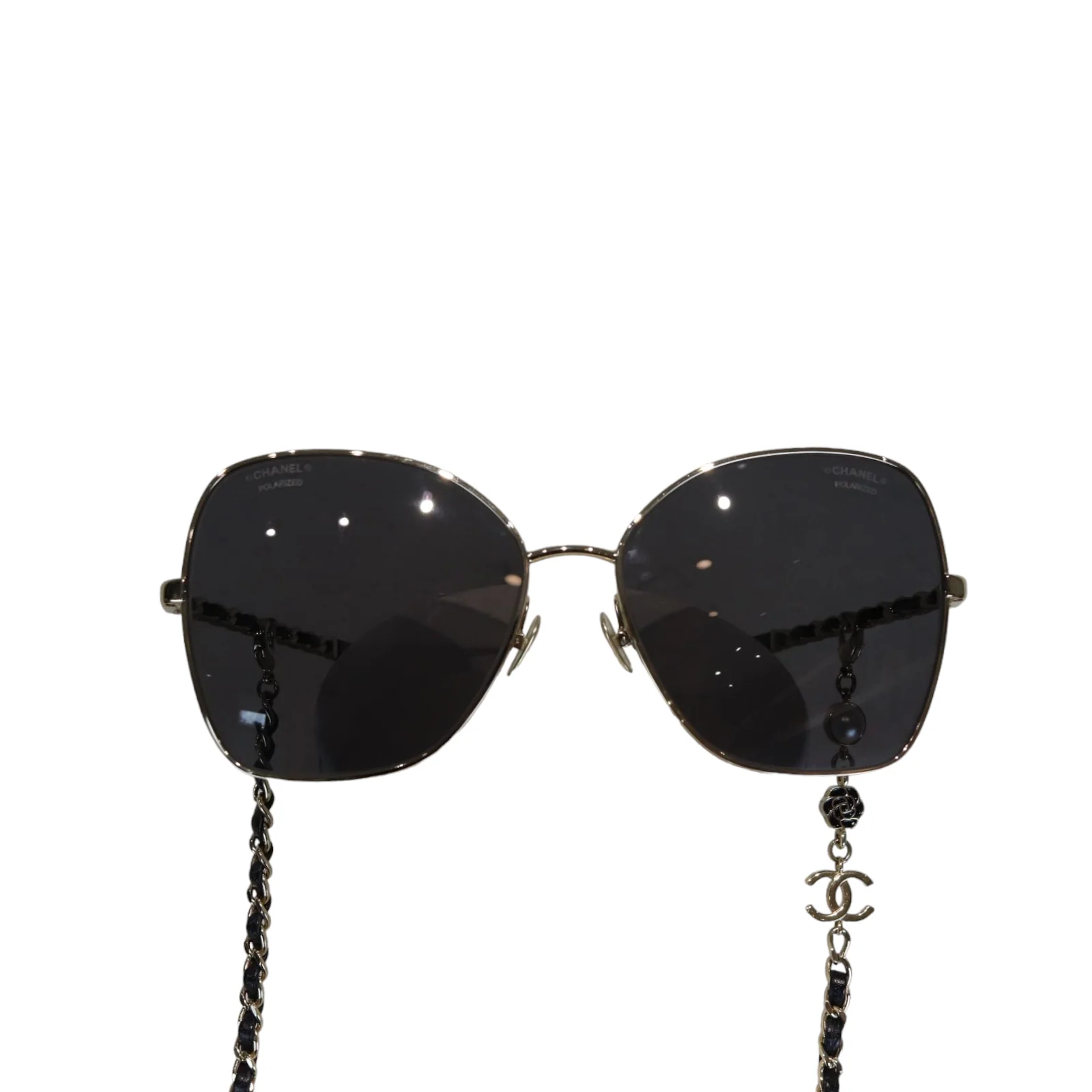 Sunglasses with Chain Gold and Black - Image 3