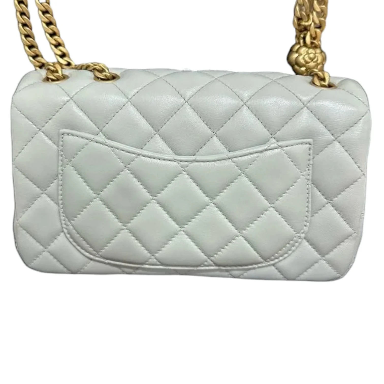 Sweet Camellia Flap Mini Lambskin Baby Blue GHW - Image 2