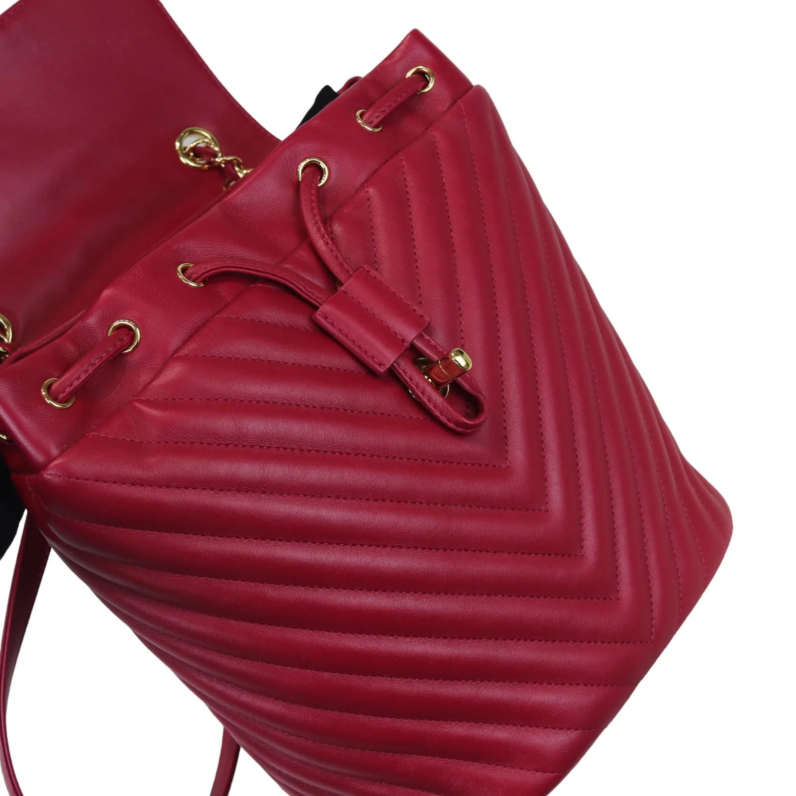 Urban Spirit Backpack Small Calfskin Quilted Red GHW - Image 14