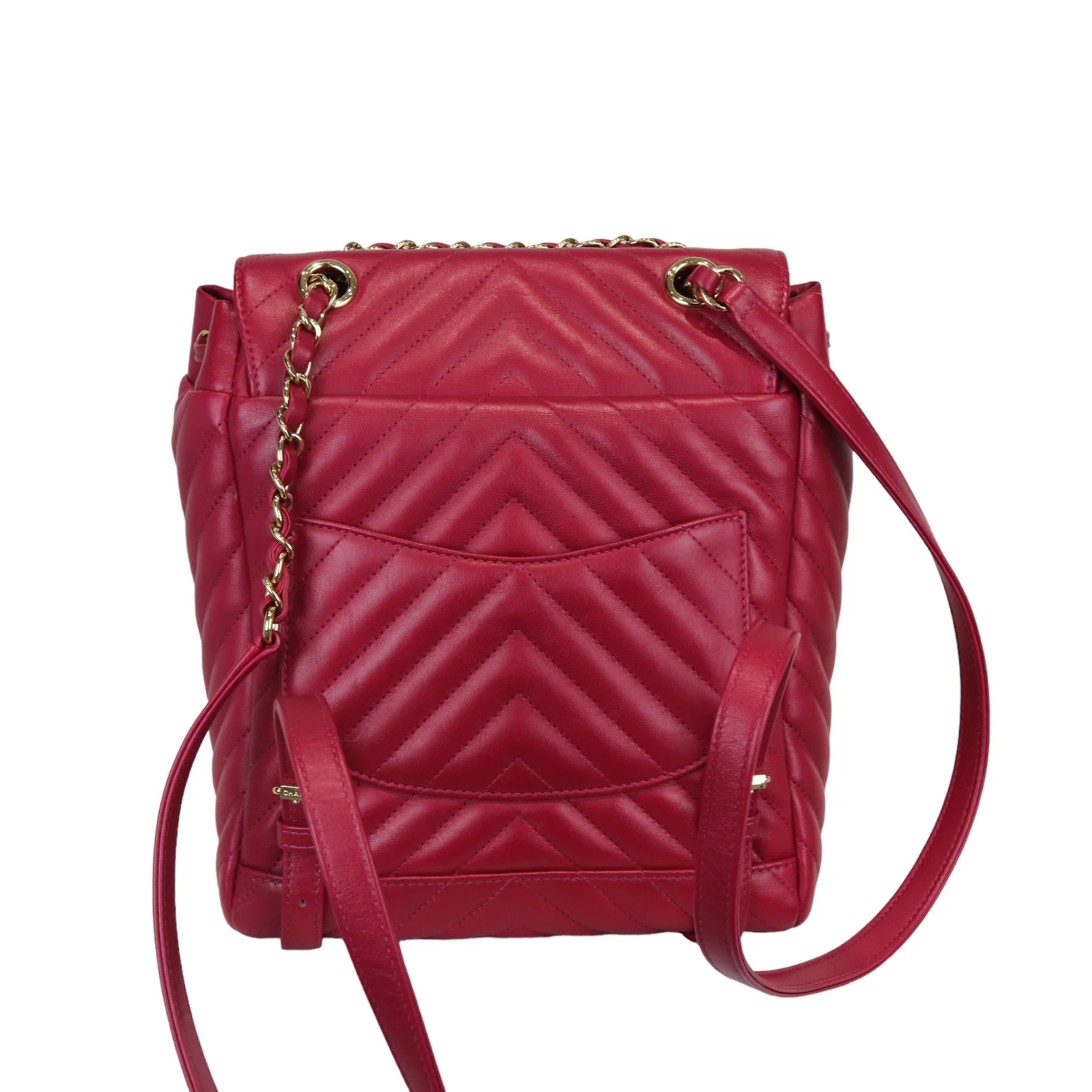 Urban Spirit Backpack Small Calfskin Quilted Red GHW - Image 3