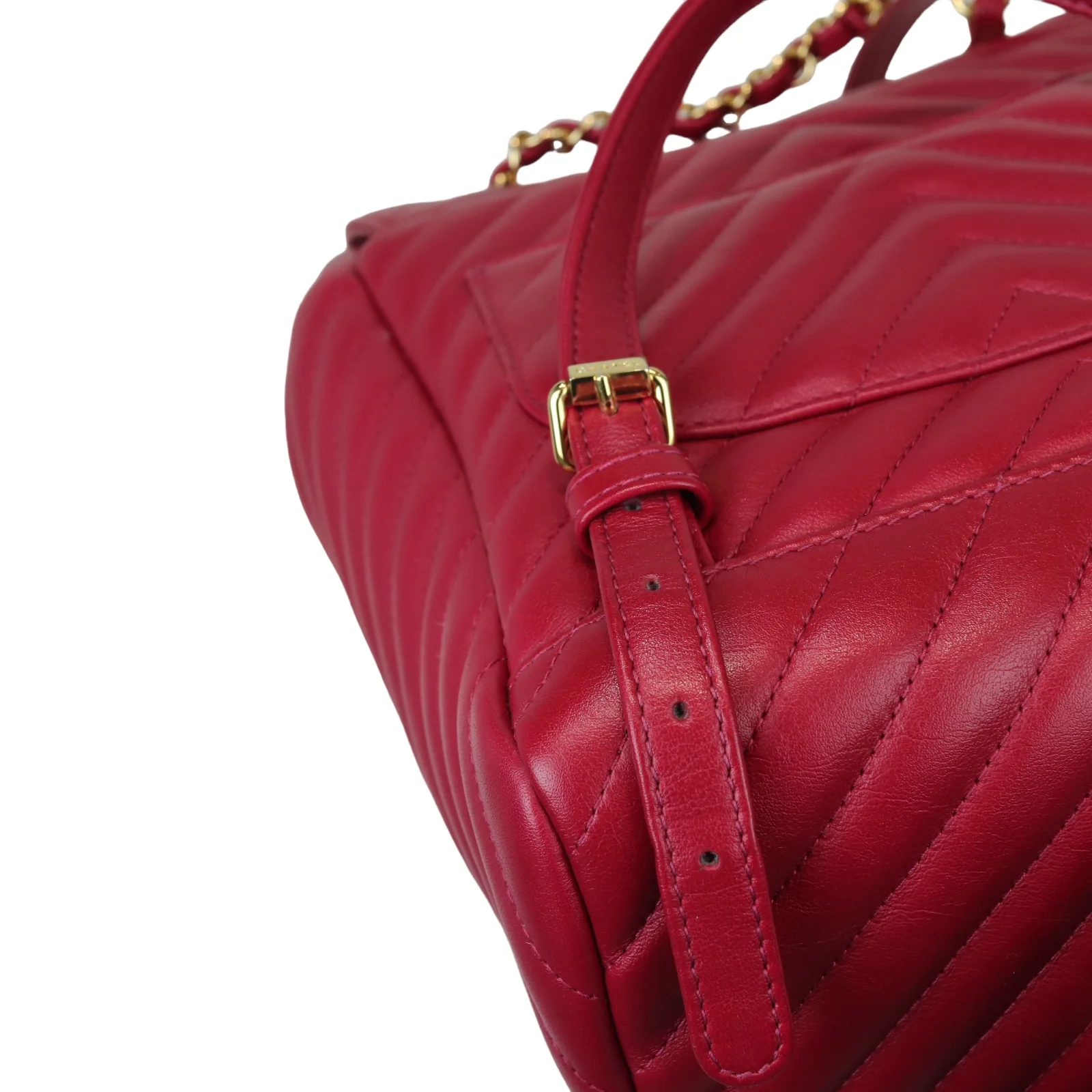 Urban Spirit Backpack Small Calfskin Quilted Red GHW - Image 9