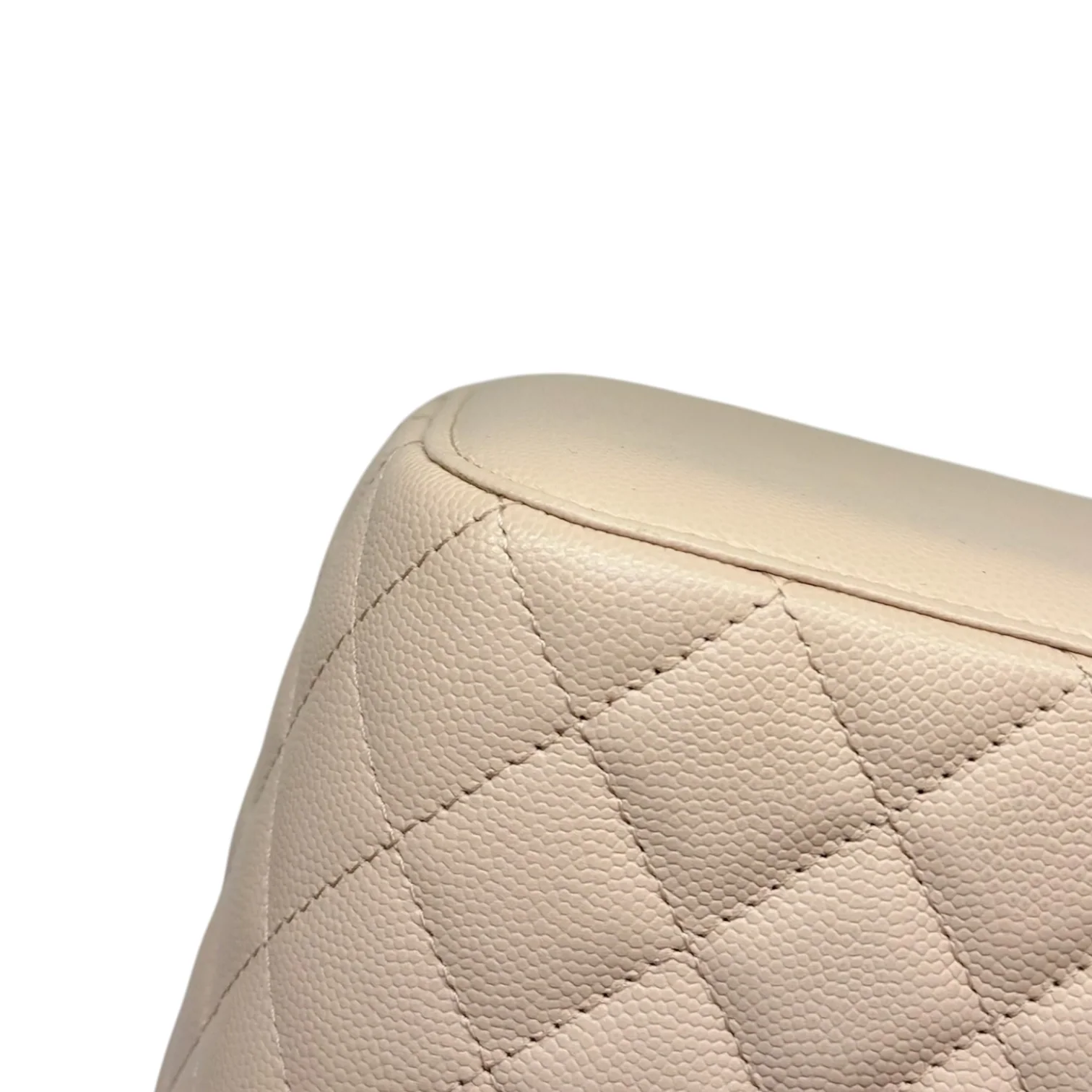Vanity Pouch Caviar Quilted with Twilly Pink GHW - Image 11