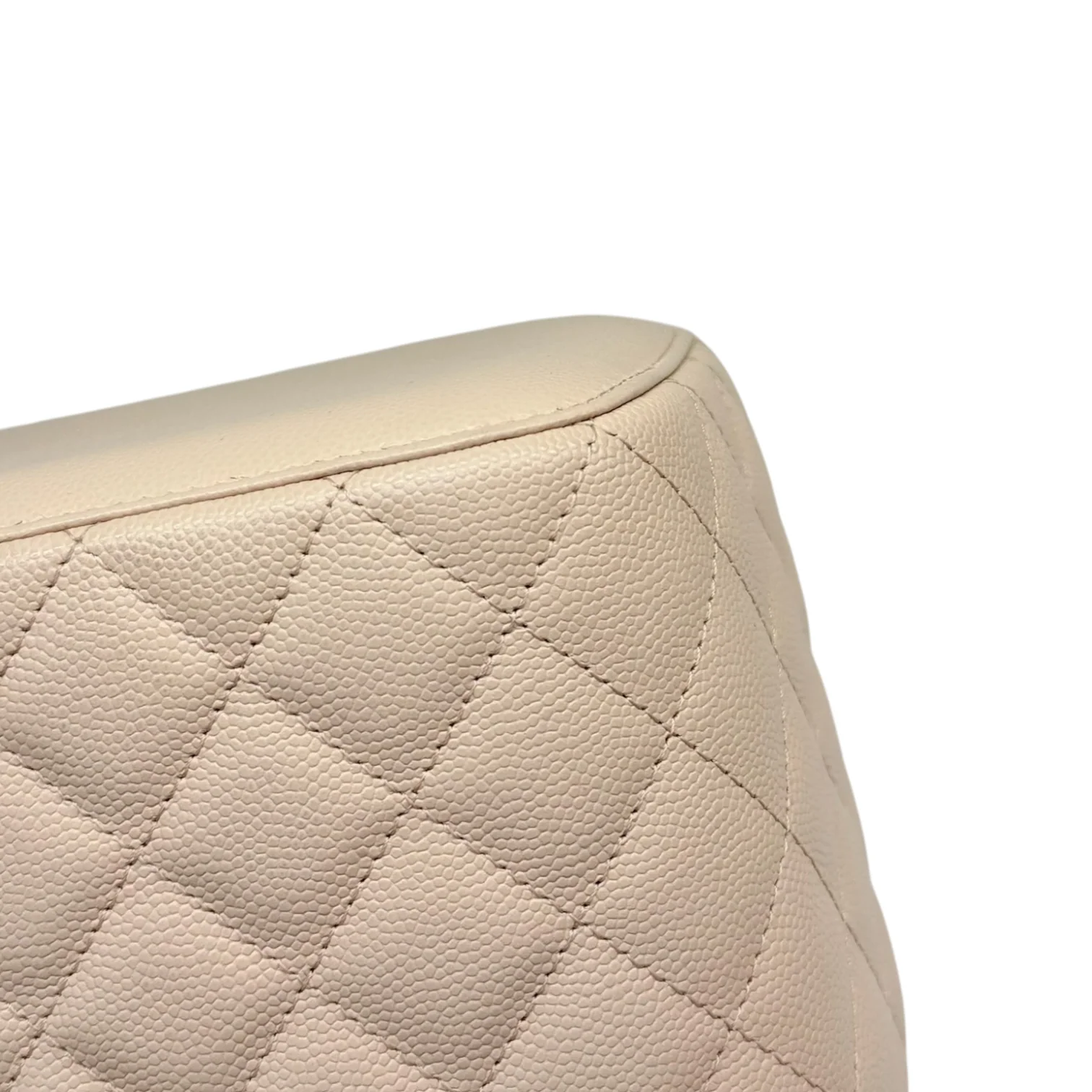 Vanity Pouch Caviar Quilted with Twilly Pink GHW - Image 7