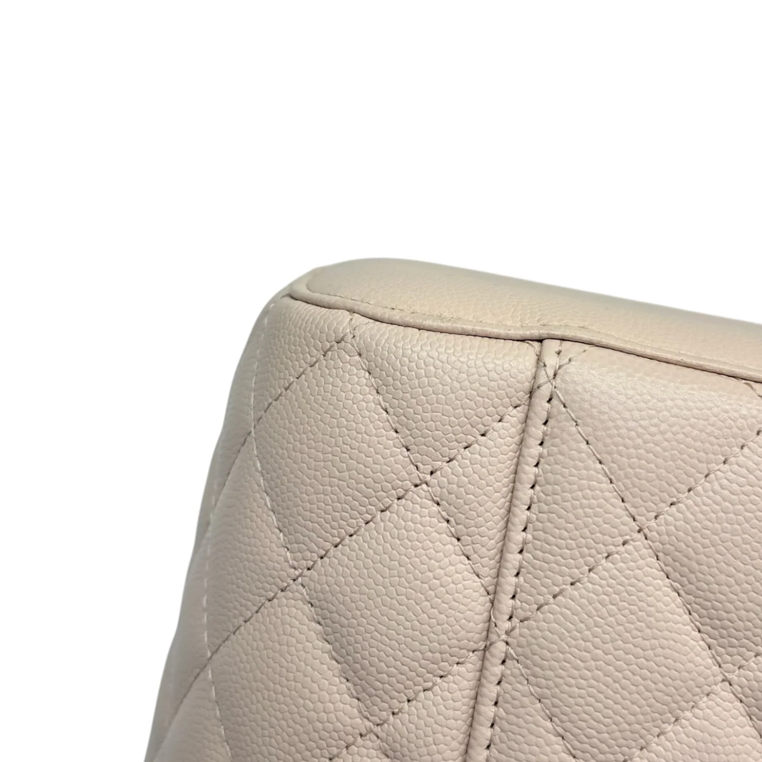 Vanity Pouch Caviar Quilted with Twilly Pink GHW - Image 9