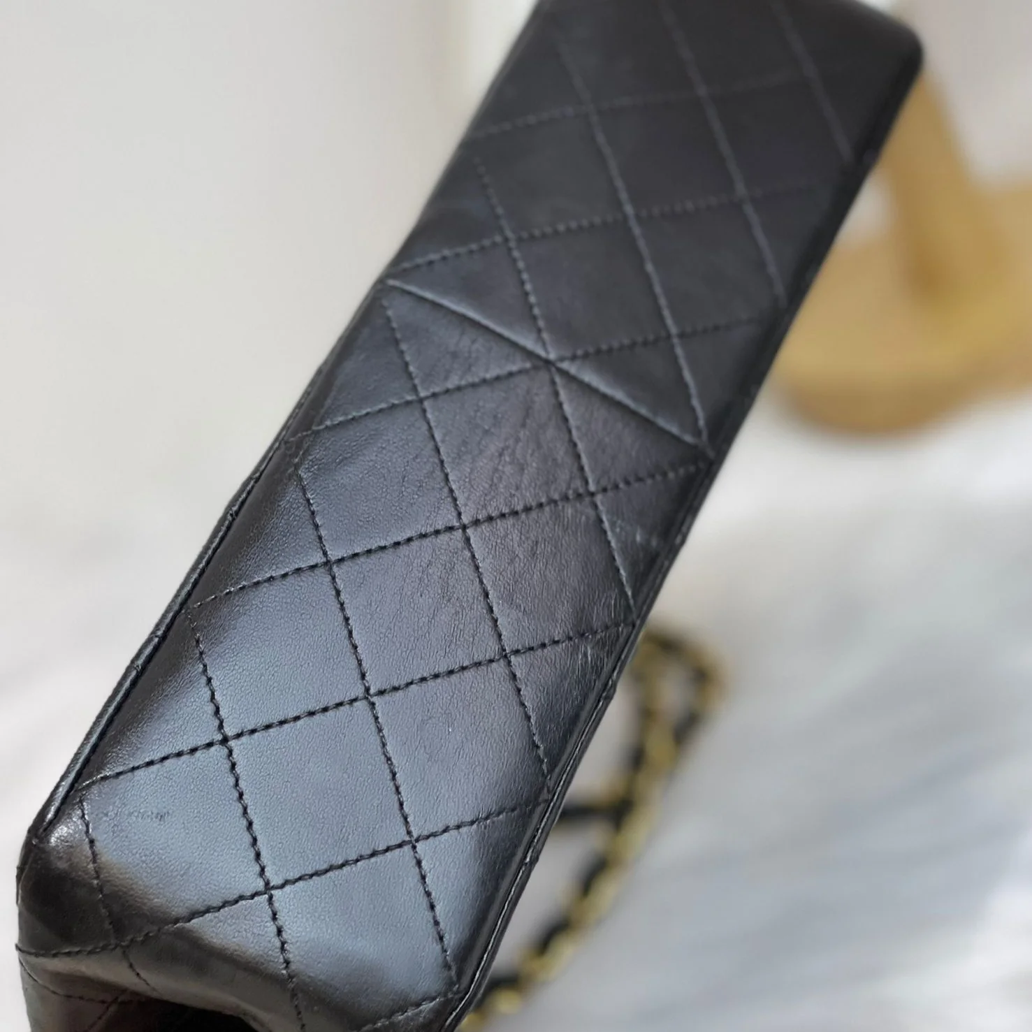 Vintage Double Flap Lambskin Black GHW - Image 12