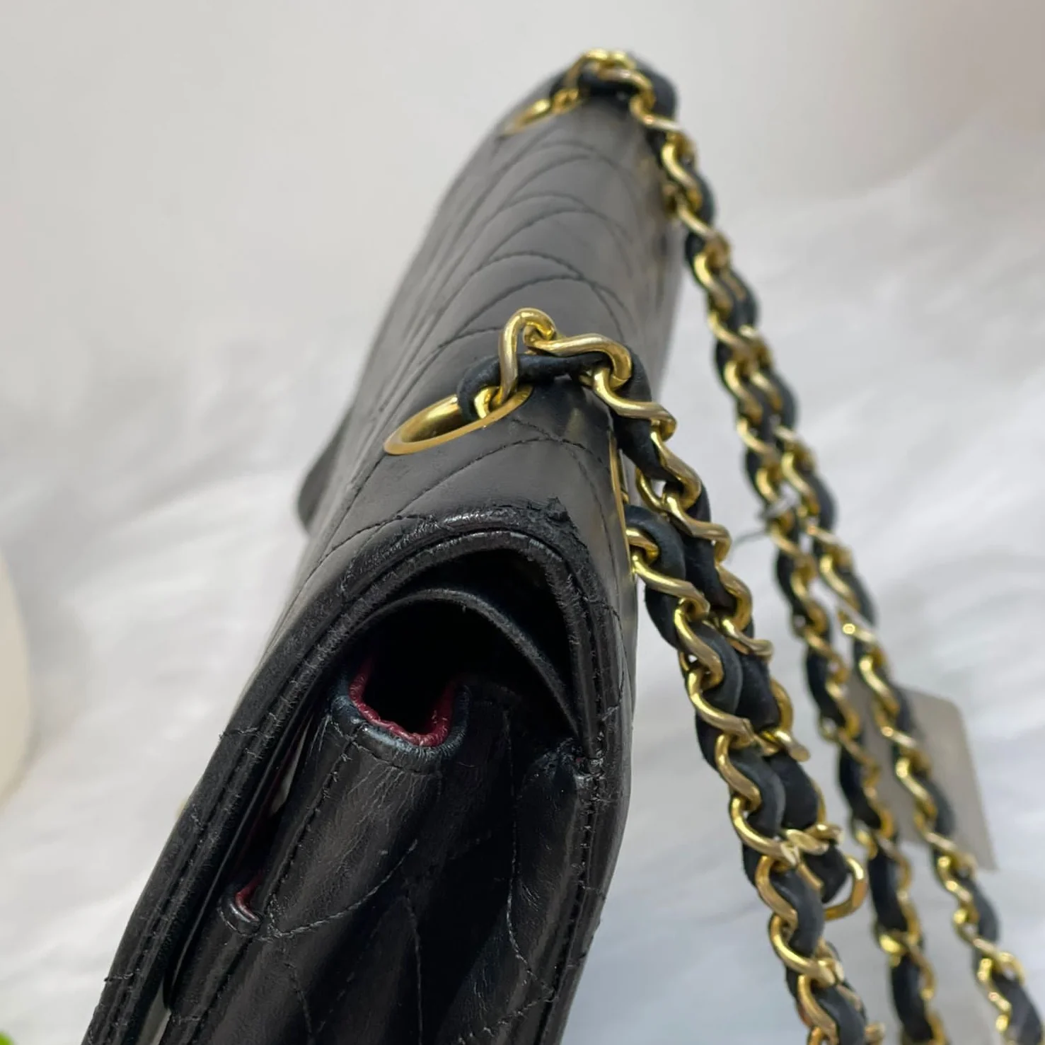 Vintage Double Flap Lambskin Black GHW - Image 14