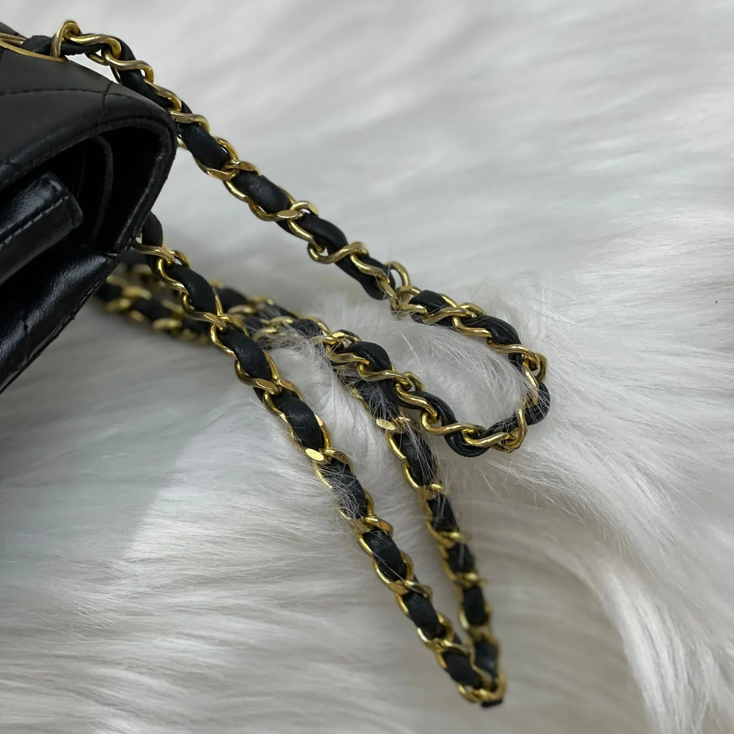 Vintage Double Flap Lambskin Black GHW - Image 17