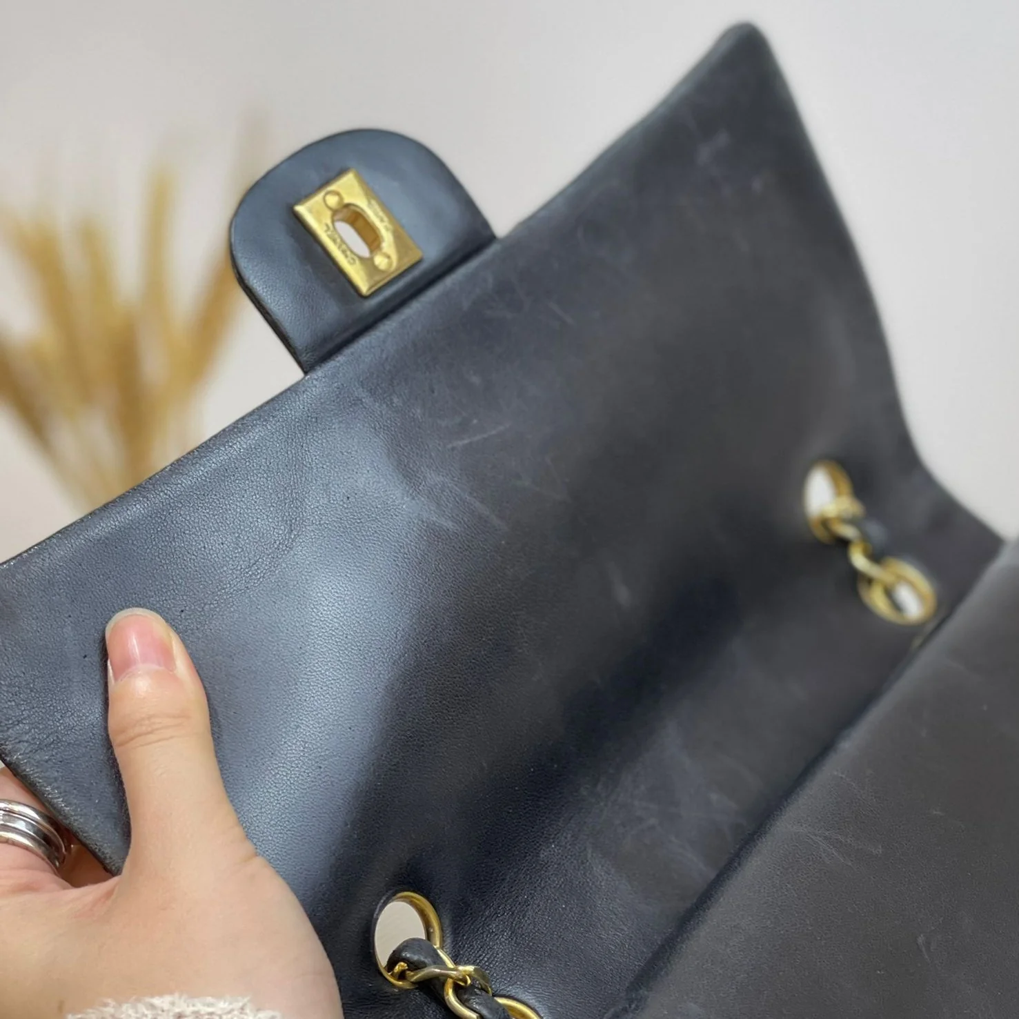 Vintage Double Flap Lambskin Black GHW - Image 19