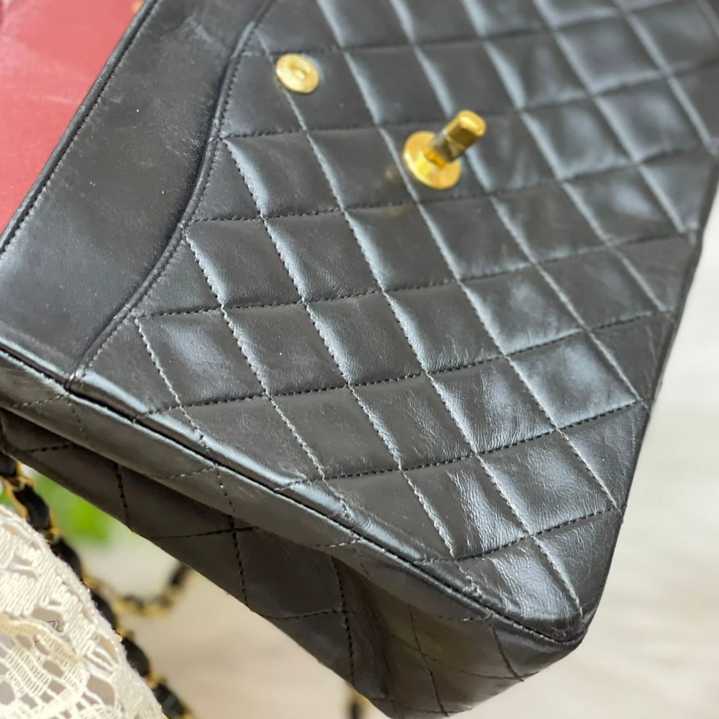 Vintage Double Flap Lambskin Black GHW - Image 24
