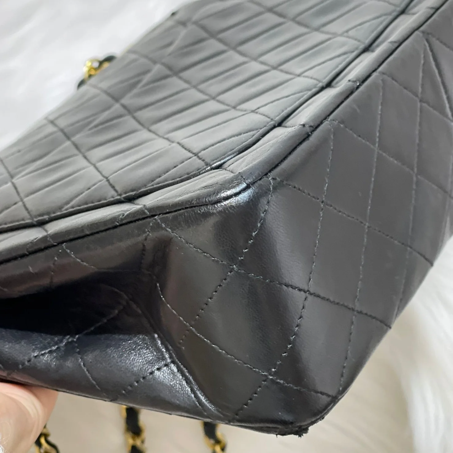 Vintage Double Flap Lambskin Black GHW - Image 8