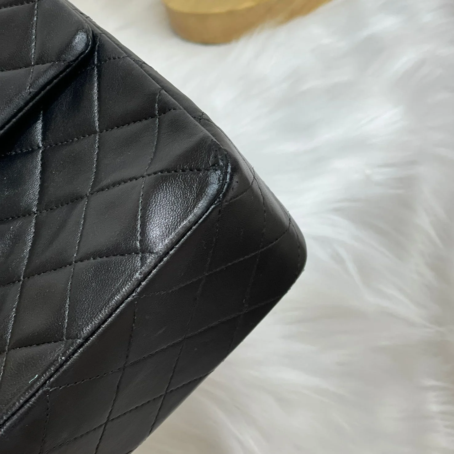 Vintage Double Flap Lambskin Black GHW - Image 9