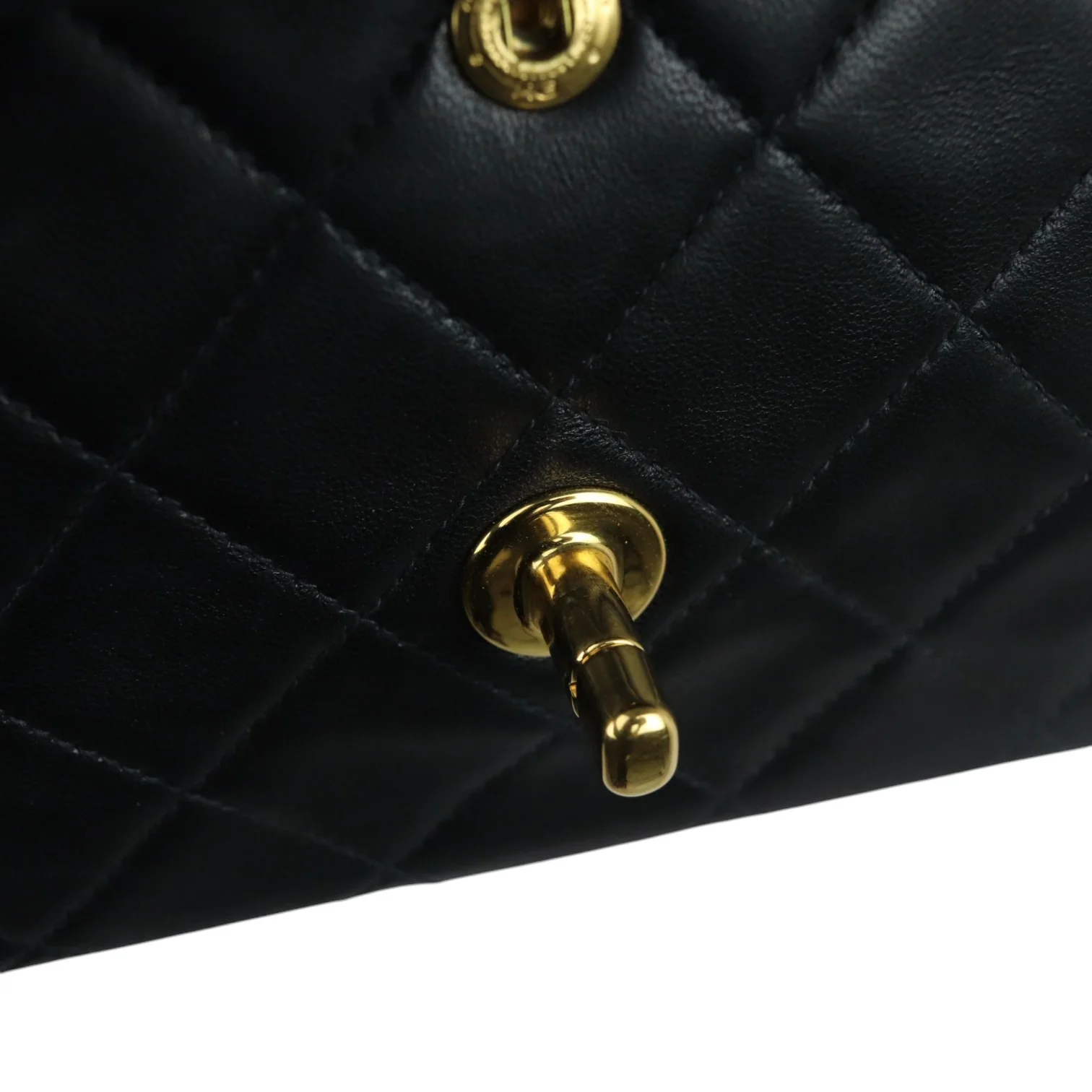 Vintage Double Flap Medium Lambskin Quilted Black GHW - Image 23