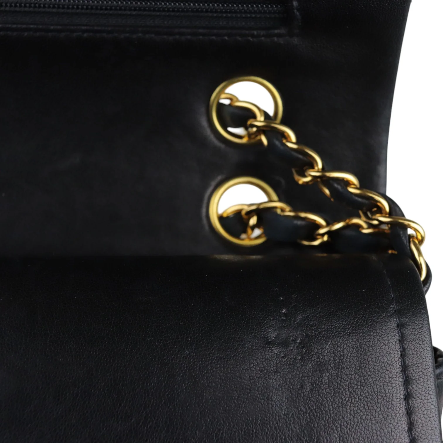 Vintage Double Flap Medium Lambskin Quilted Black GHW - Image 27