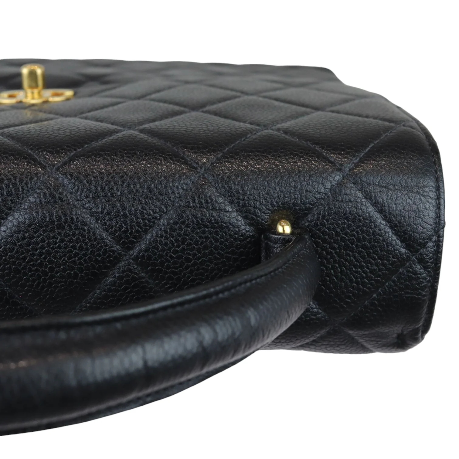 Vintage Kelly Flap Caviar Black 24k GHW - Image 13