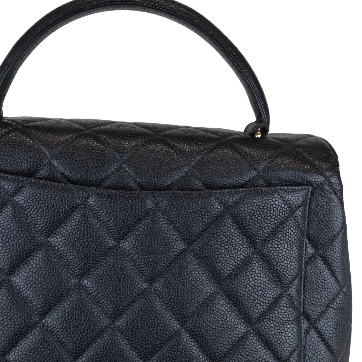 Vintage Kelly Flap Caviar Black 24k GHW - Image 15