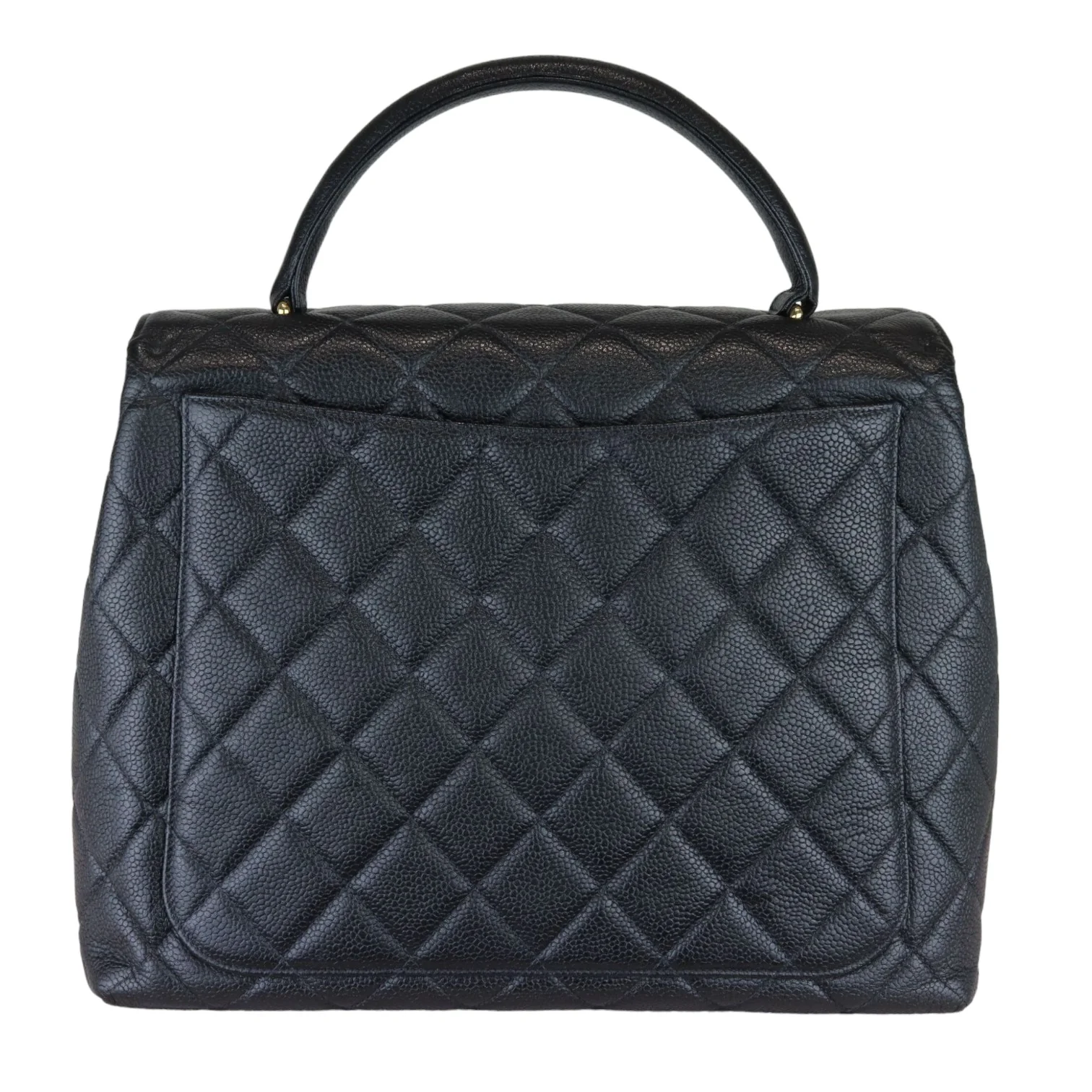 Vintage Kelly Flap Caviar Black 24k GHW - Image 2