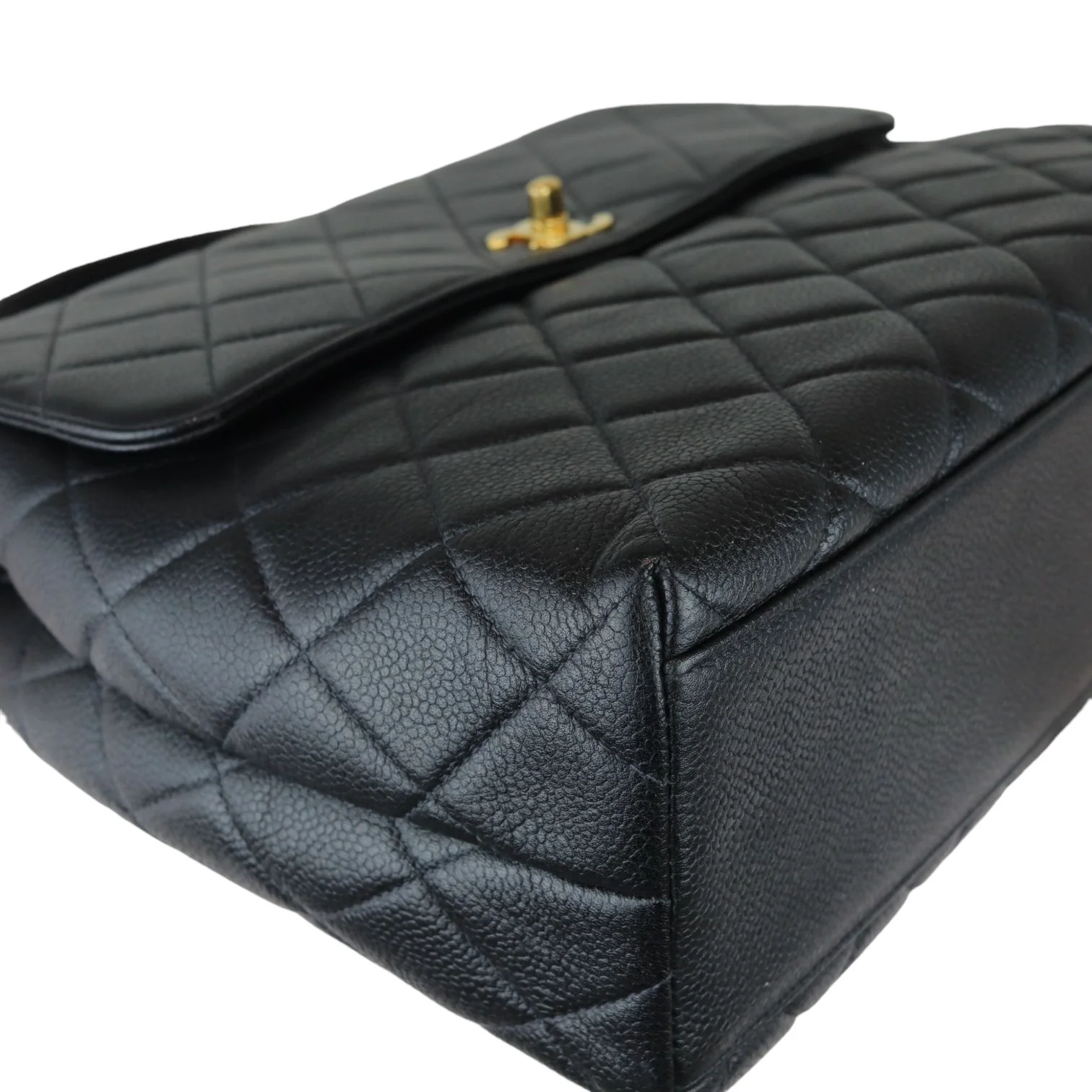 Vintage Kelly Flap Caviar Black 24k GHW - Image 7