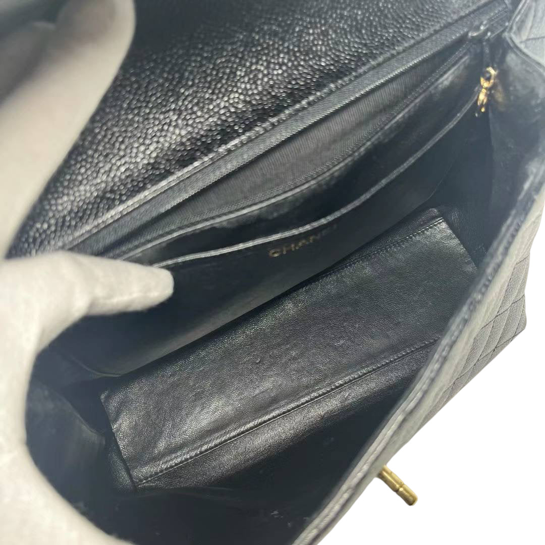 Vintage Kelly Caviar Black GHW - Image 7