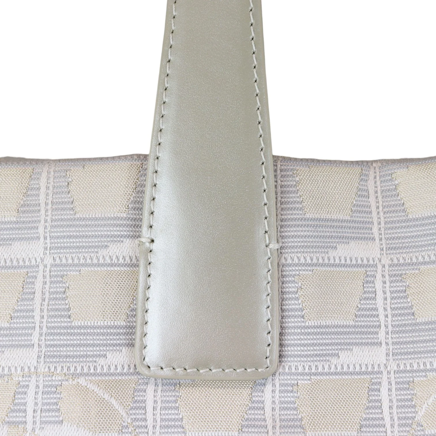 Vintage Travel Line Tote Medium Nylon Beige SHW - Image 20