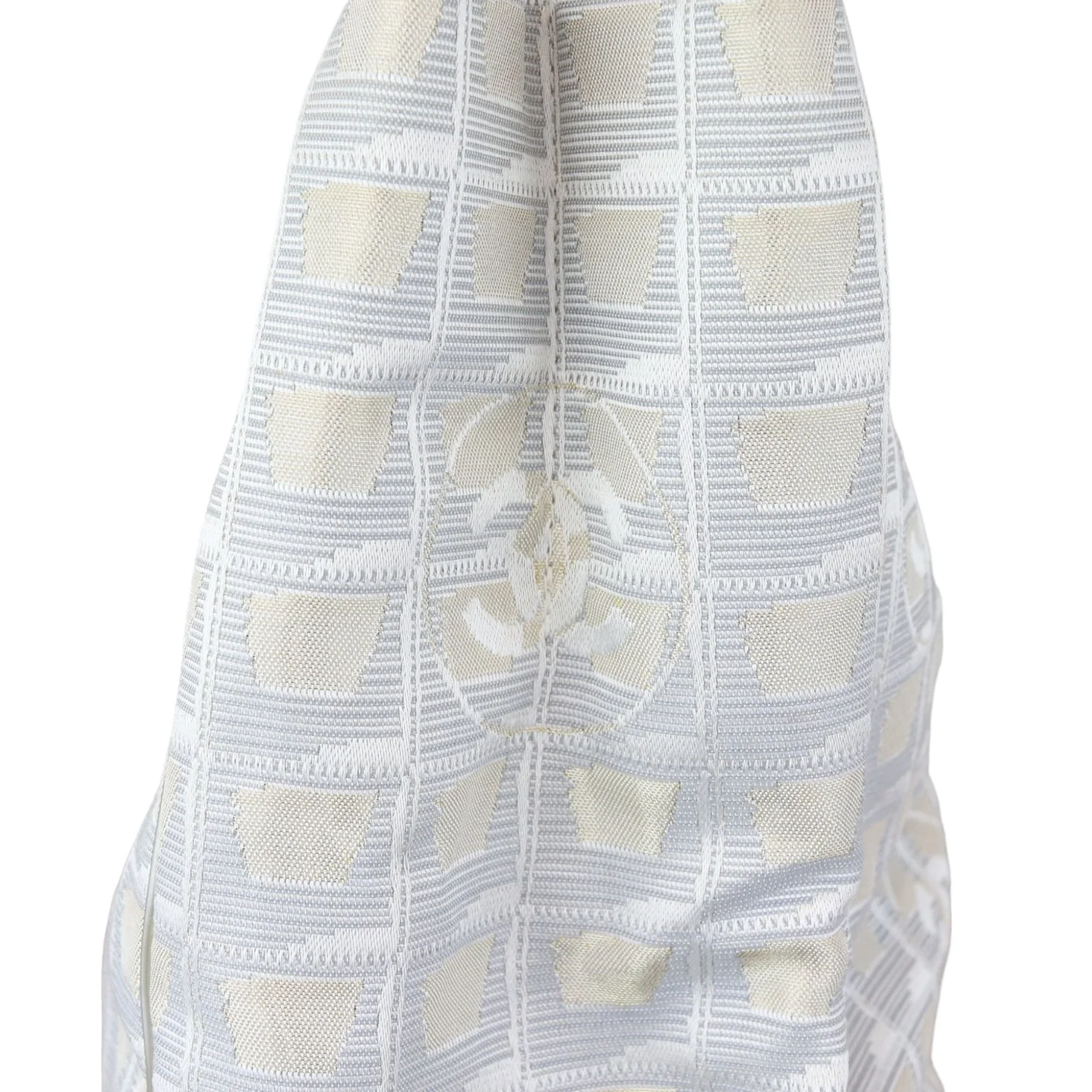 Vintage Travel Line Tote Medium Nylon Beige SHW - Image 21
