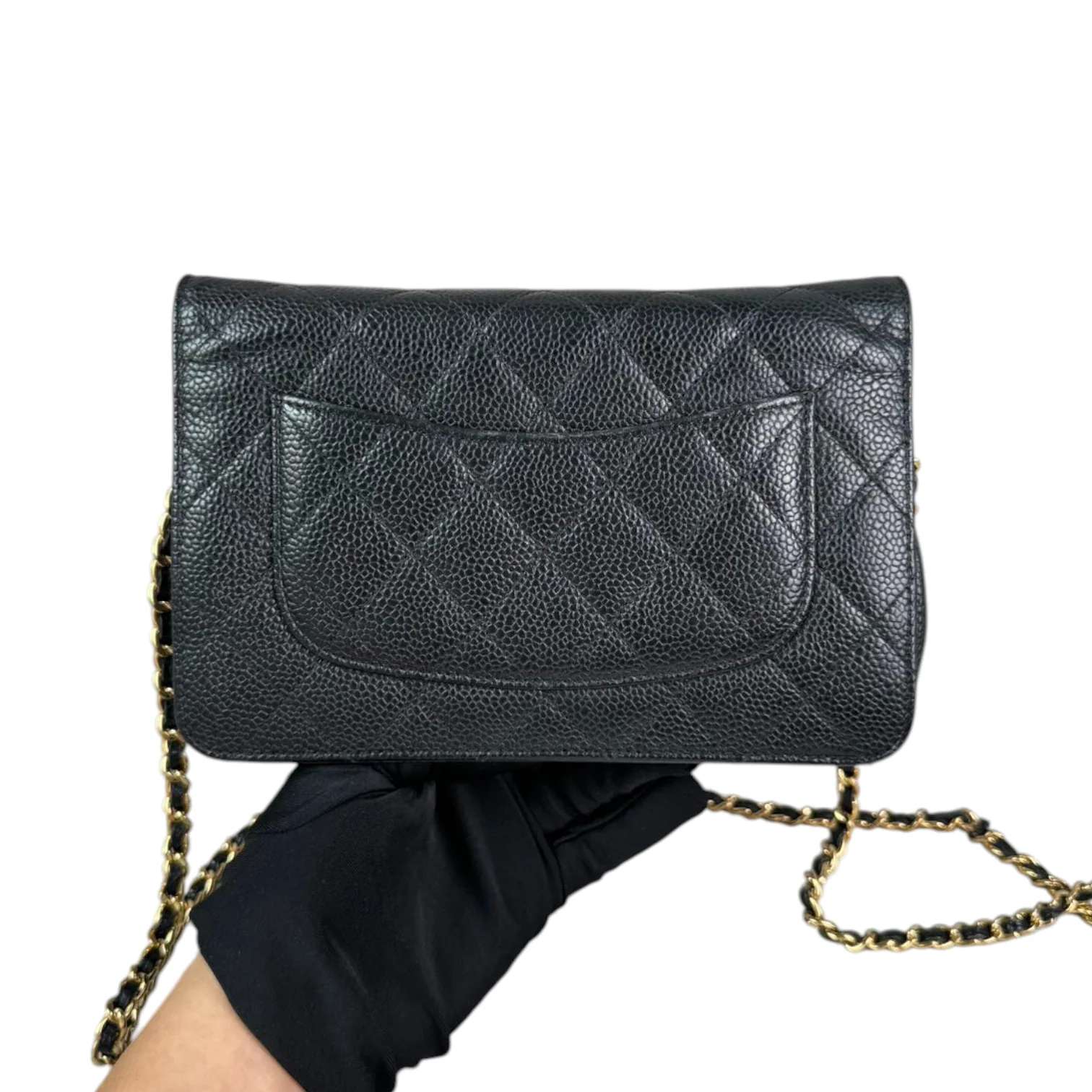 Wallet On Chain WOC Caviar Quilted Black GHW - Image 2