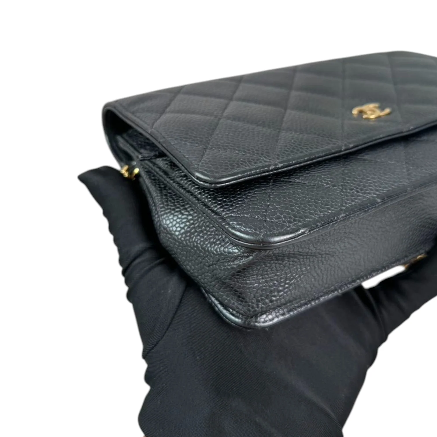Wallet On Chain WOC Caviar Quilted Black GHW - Image 4