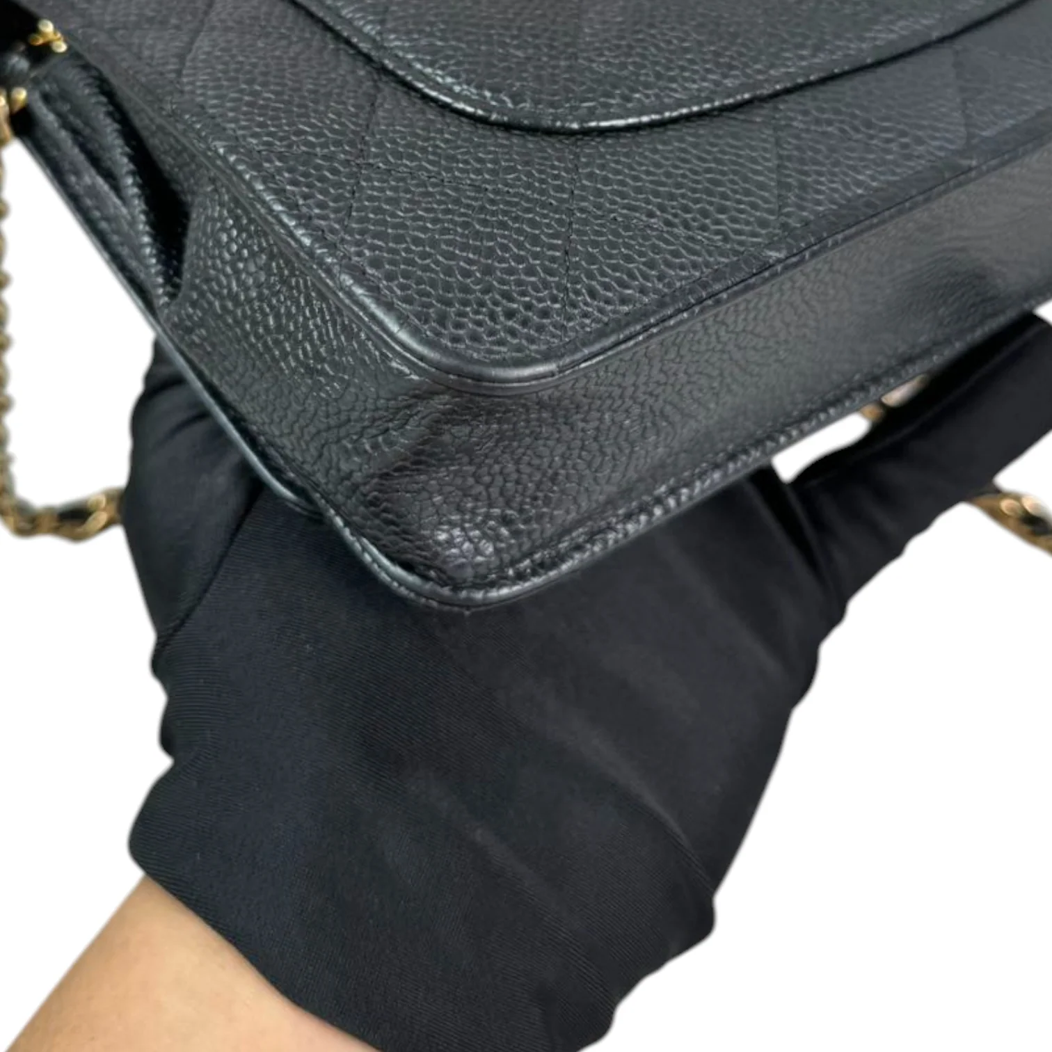 Wallet On Chain WOC Caviar Quilted Black GHW - Image 6
