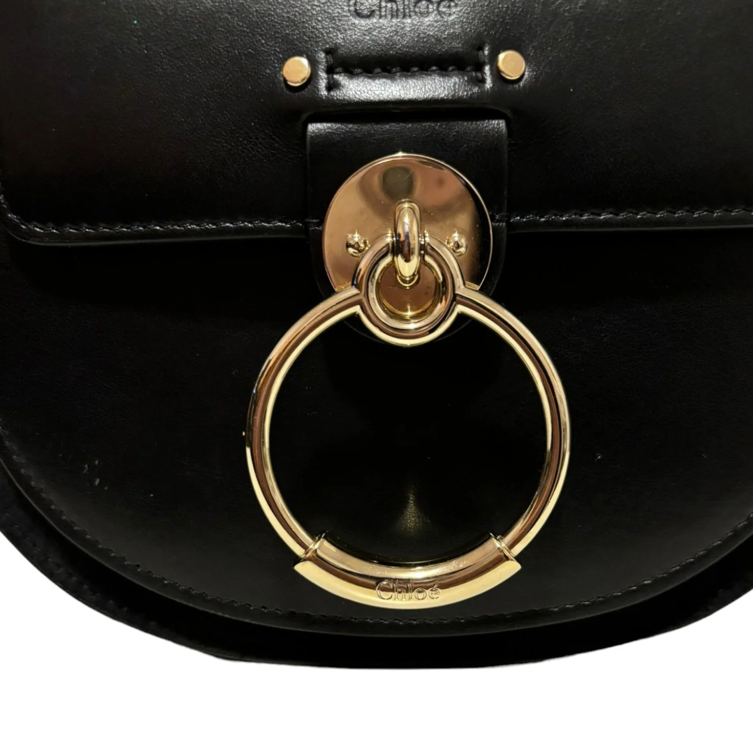 Tess Bag Grained Calfskin Small Black GHW - Image 9