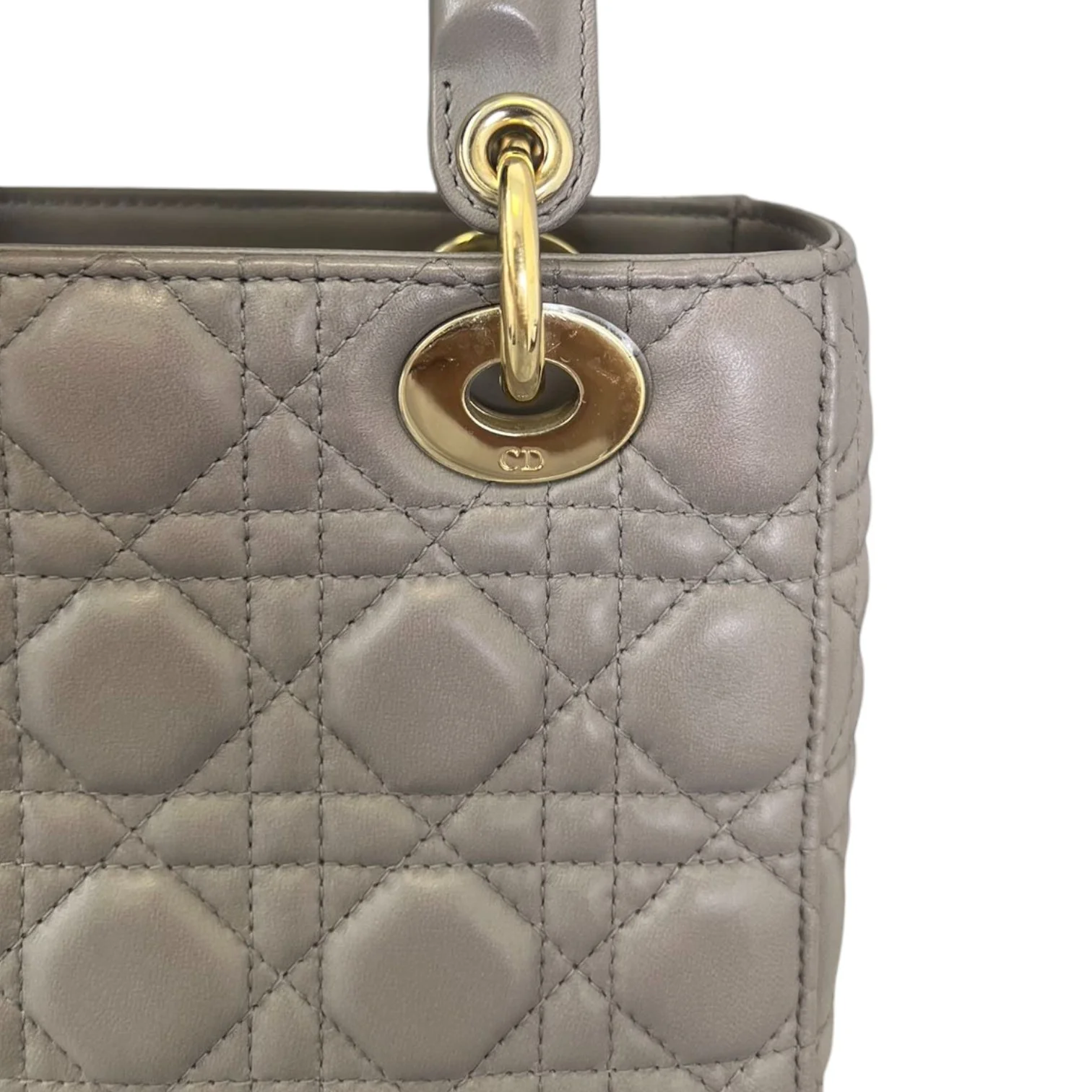 ABCDior Lady Dior Small Lambskin Grey GHW - Image 13