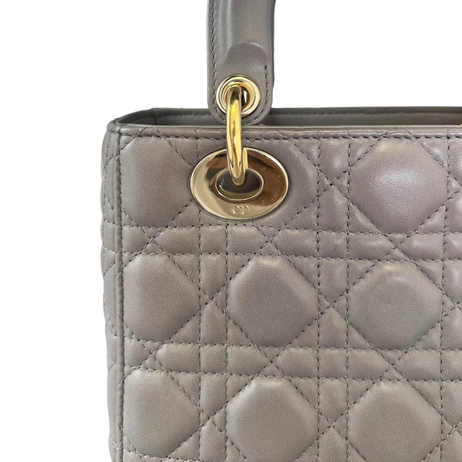 ABCDior Lady Dior Small Lambskin Grey GHW - Image 14