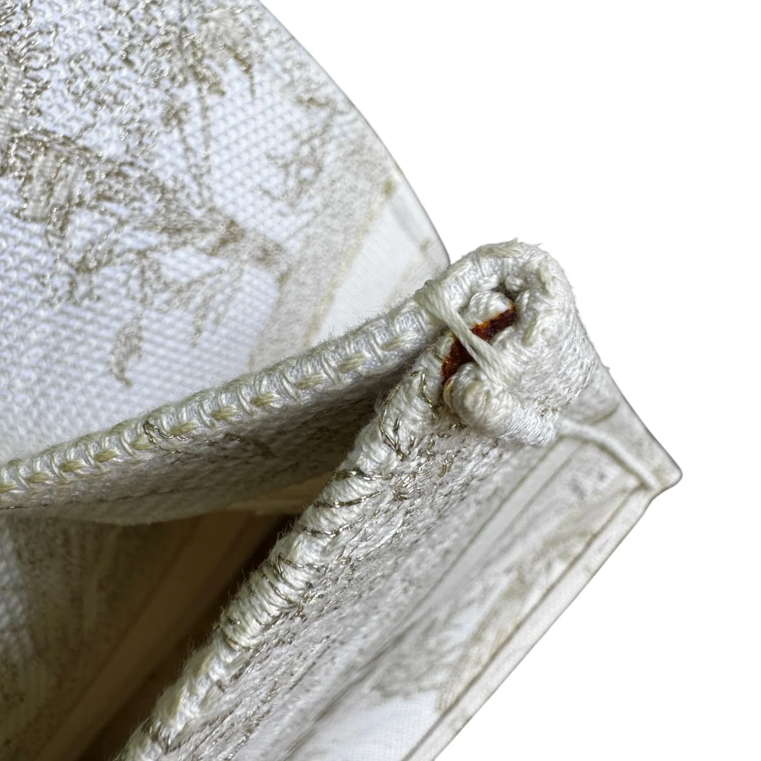 Book Tote Medium Jardin D'Hiver Canvas White Gold - Image 21