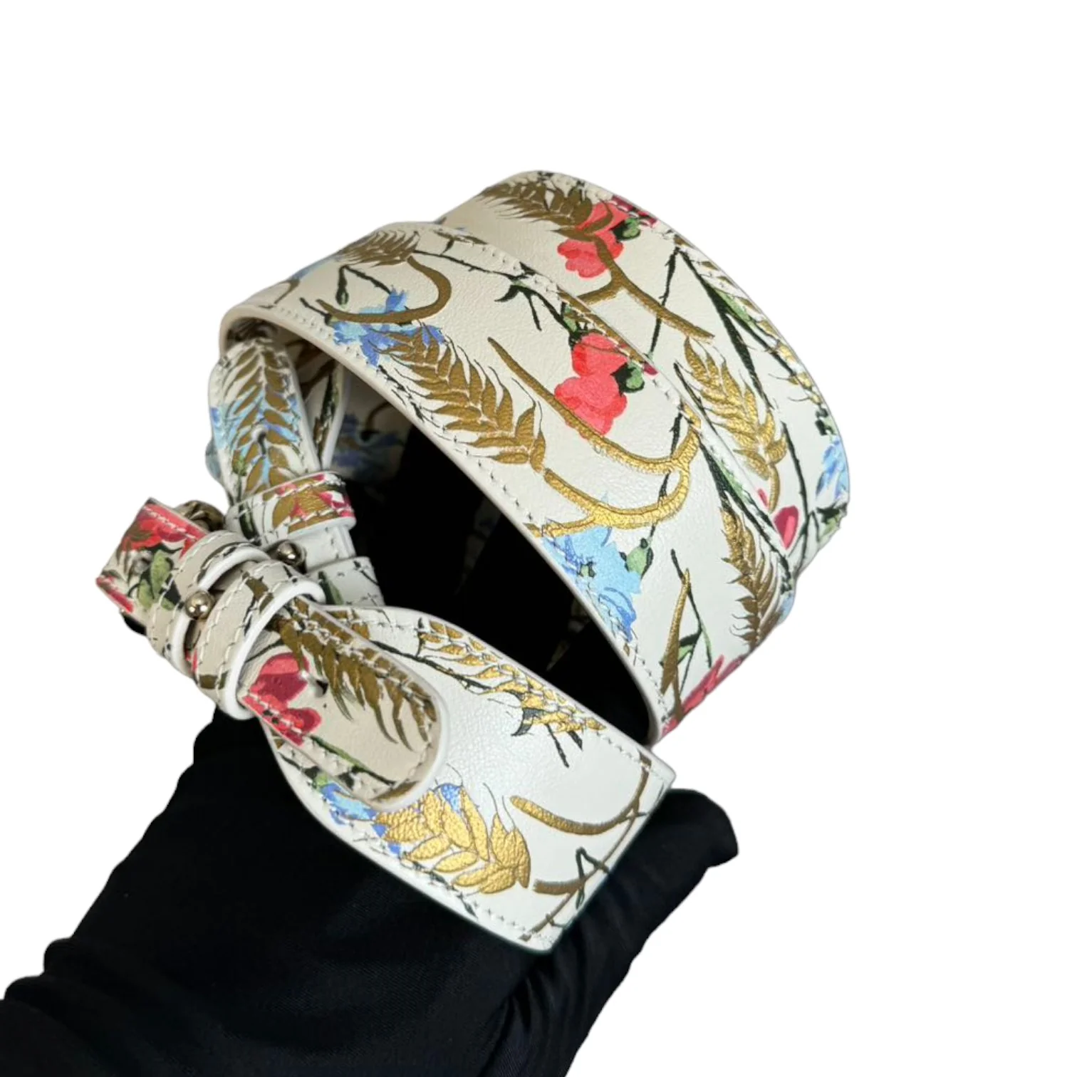 Lady Dior Calfskin Hibiscus Printed Embroidered Multicolor GHW - Image 19