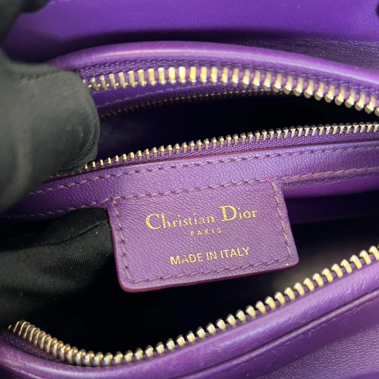 Lady Dior Lambskin Cannage Purple GHW - Image 22