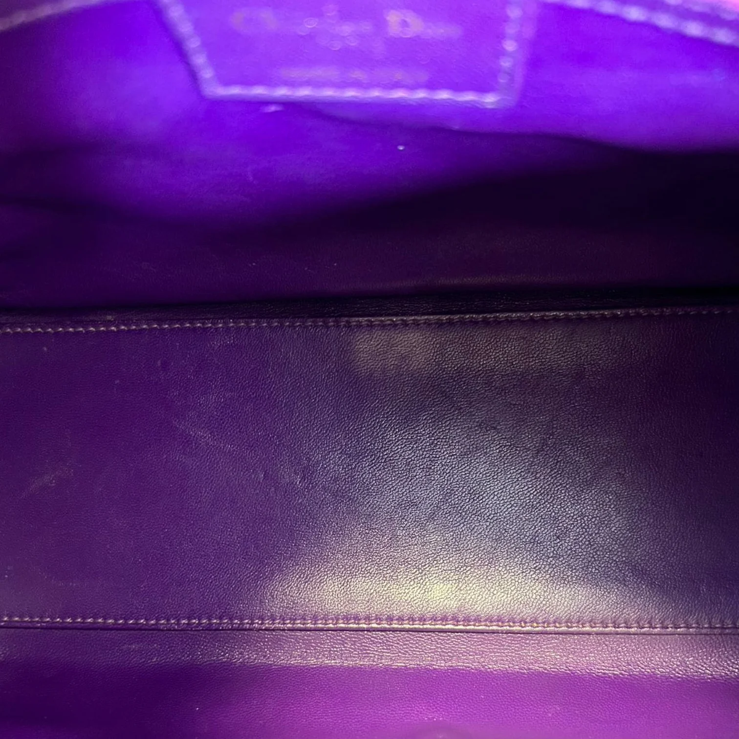 Lady Dior Lambskin Cannage Purple GHW - Image 25
