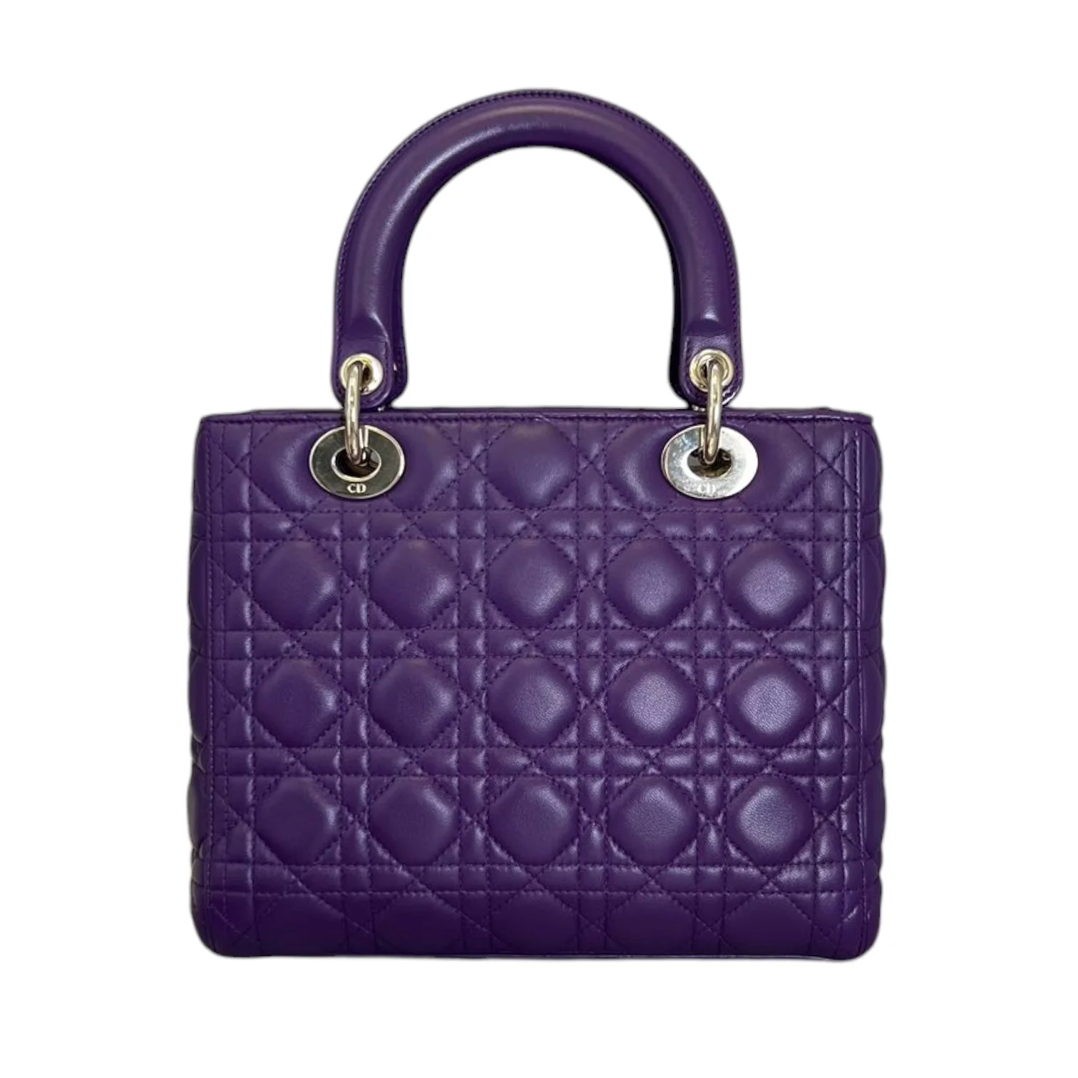 Lady Dior Lambskin Cannage Purple GHW - Image 3