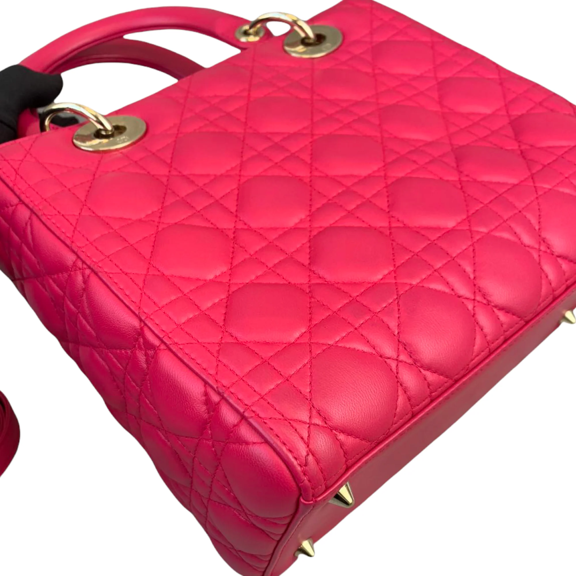 Lady Dior Lambskin Medium Pink GHW - Image 9