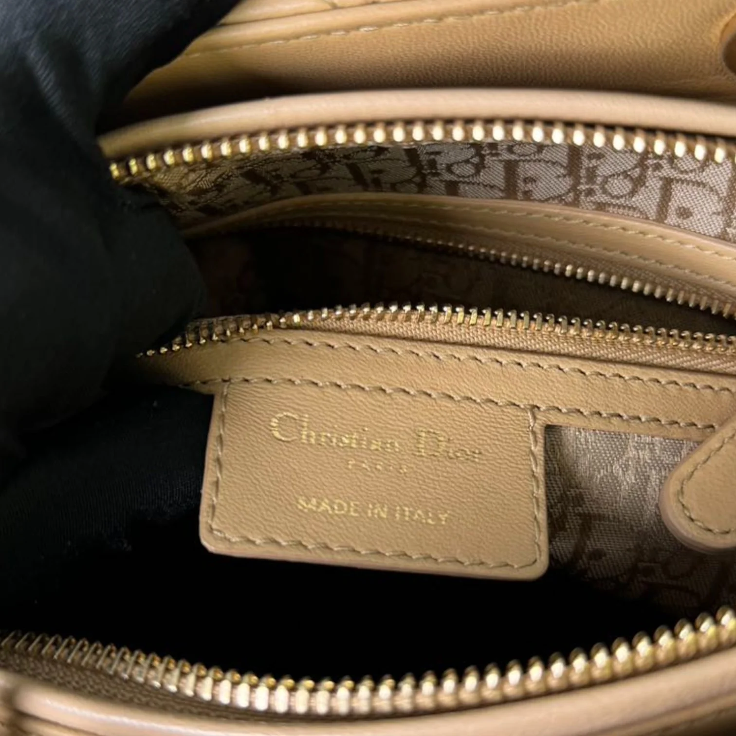 Lady Dior Large Lambskin Cannage Beige GHW - Image 22