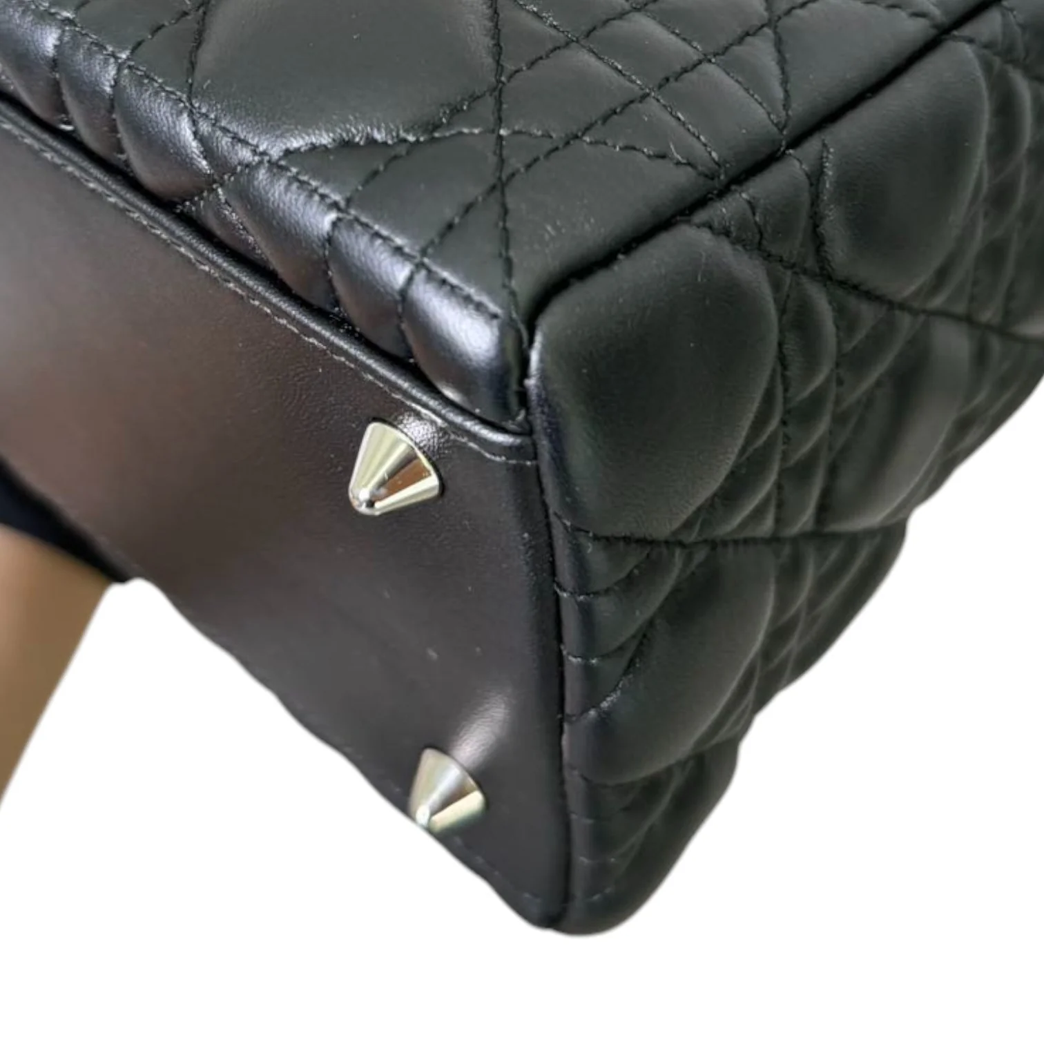 Lady Dior Medium Lambskin Cannage Black SHW - Image 10
