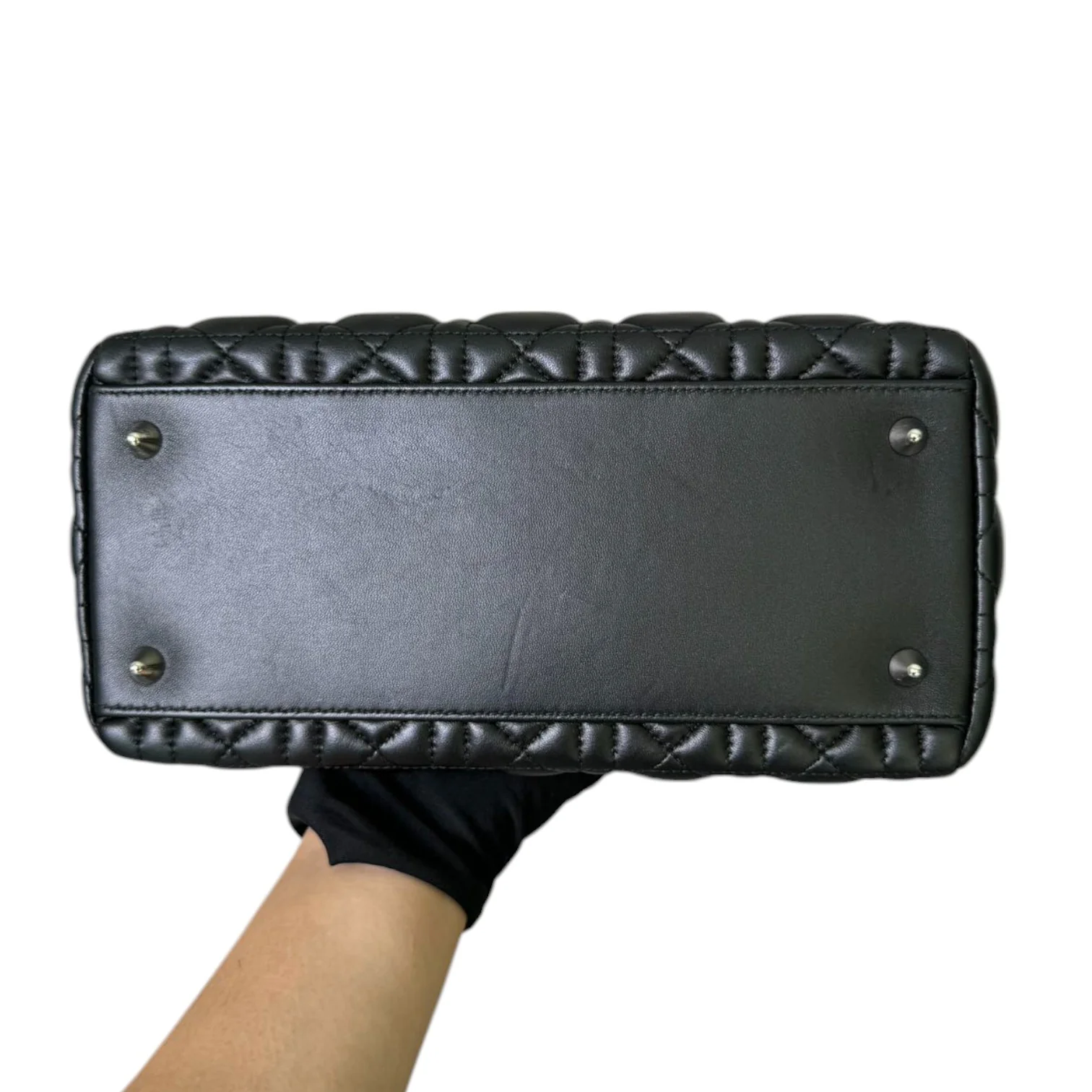 Lady Dior Medium Lambskin Cannage Black SHW - Image 4