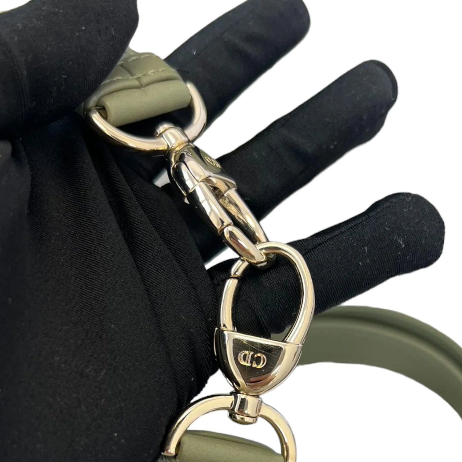 Lady Dior Medium Lambskin Cannage Green GHW - Image 20