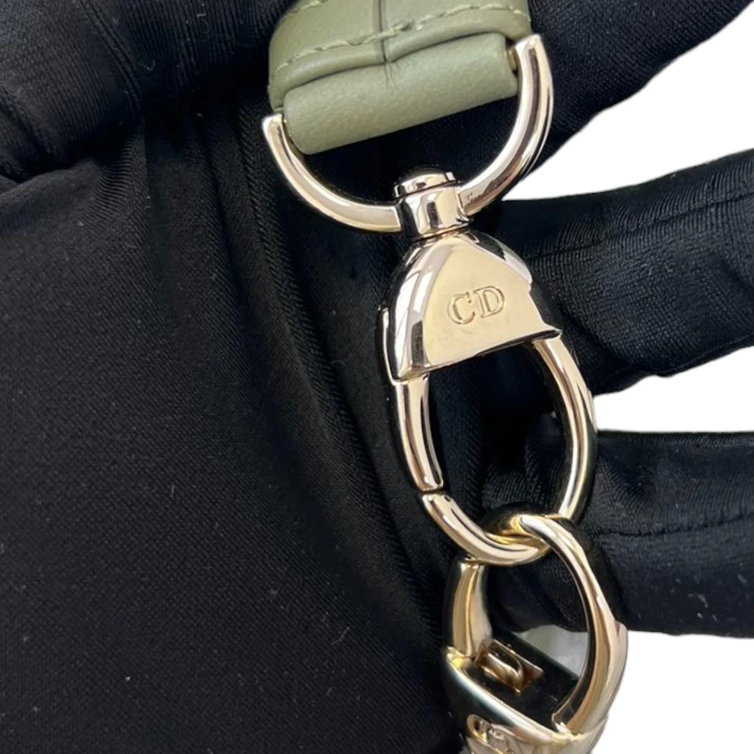 Lady Dior Medium Lambskin Cannage Green GHW - Image 21