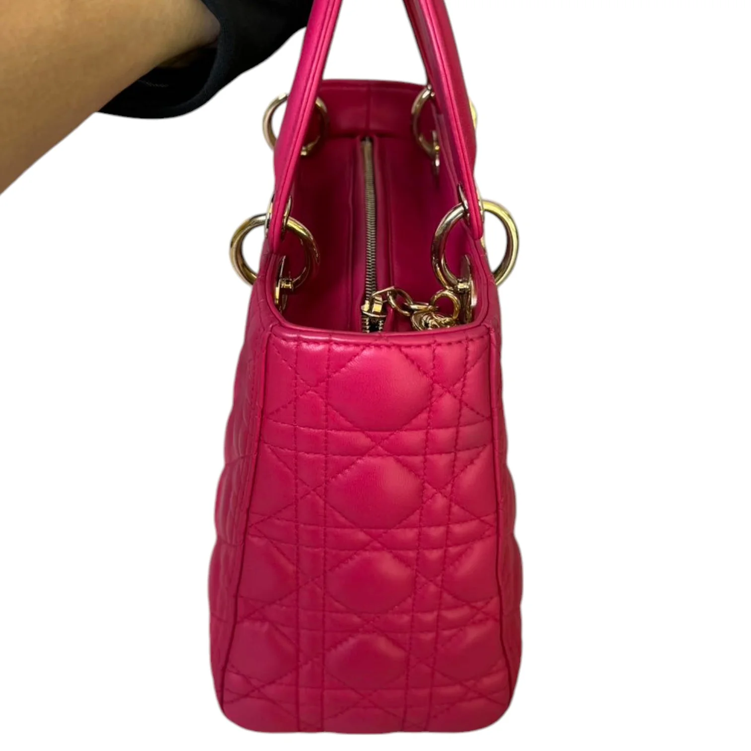 Lady Dior Medium Lambskin Pink GHW - Image 5
