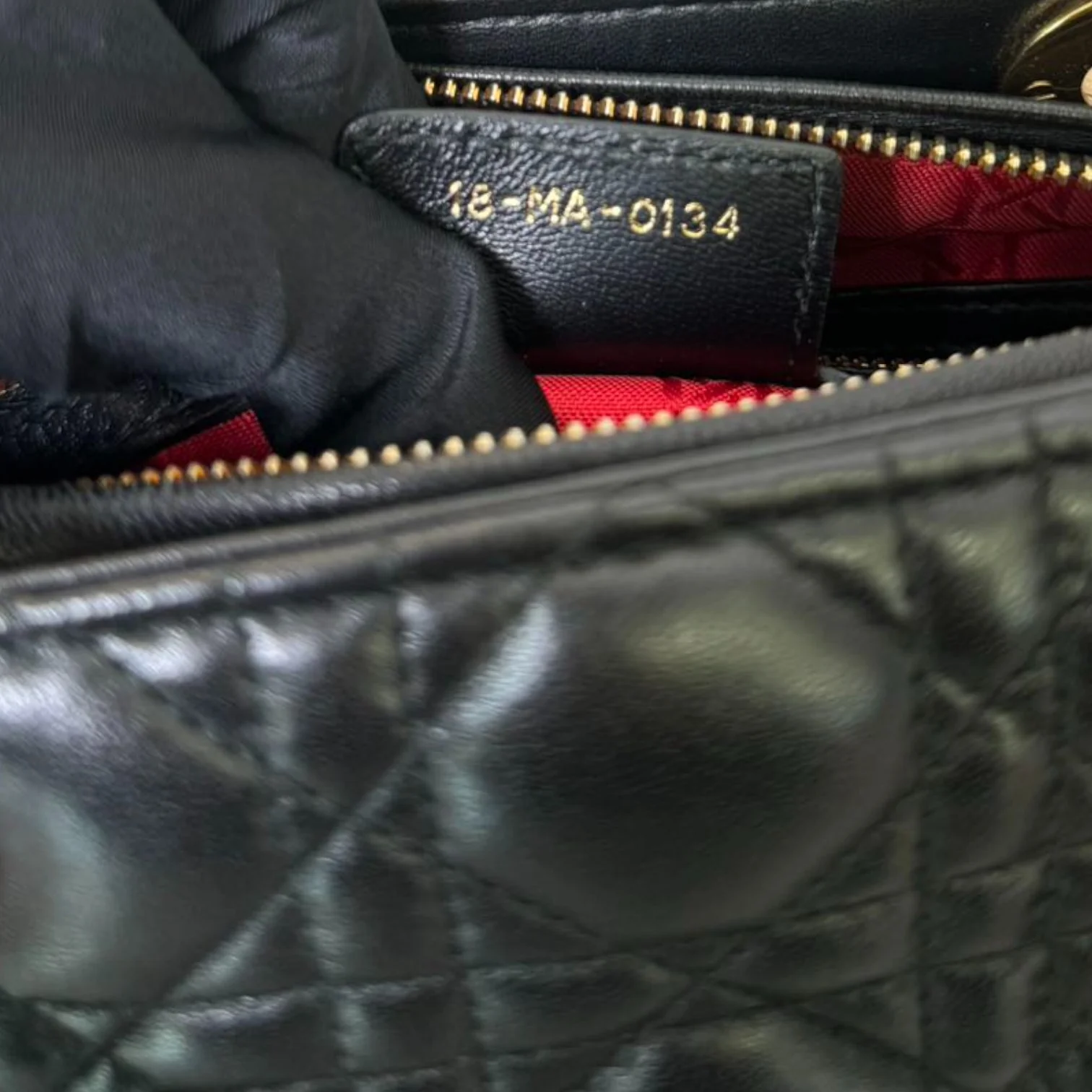 Lady Dior Medium Lambskin Quilted Black GHW - Image 24