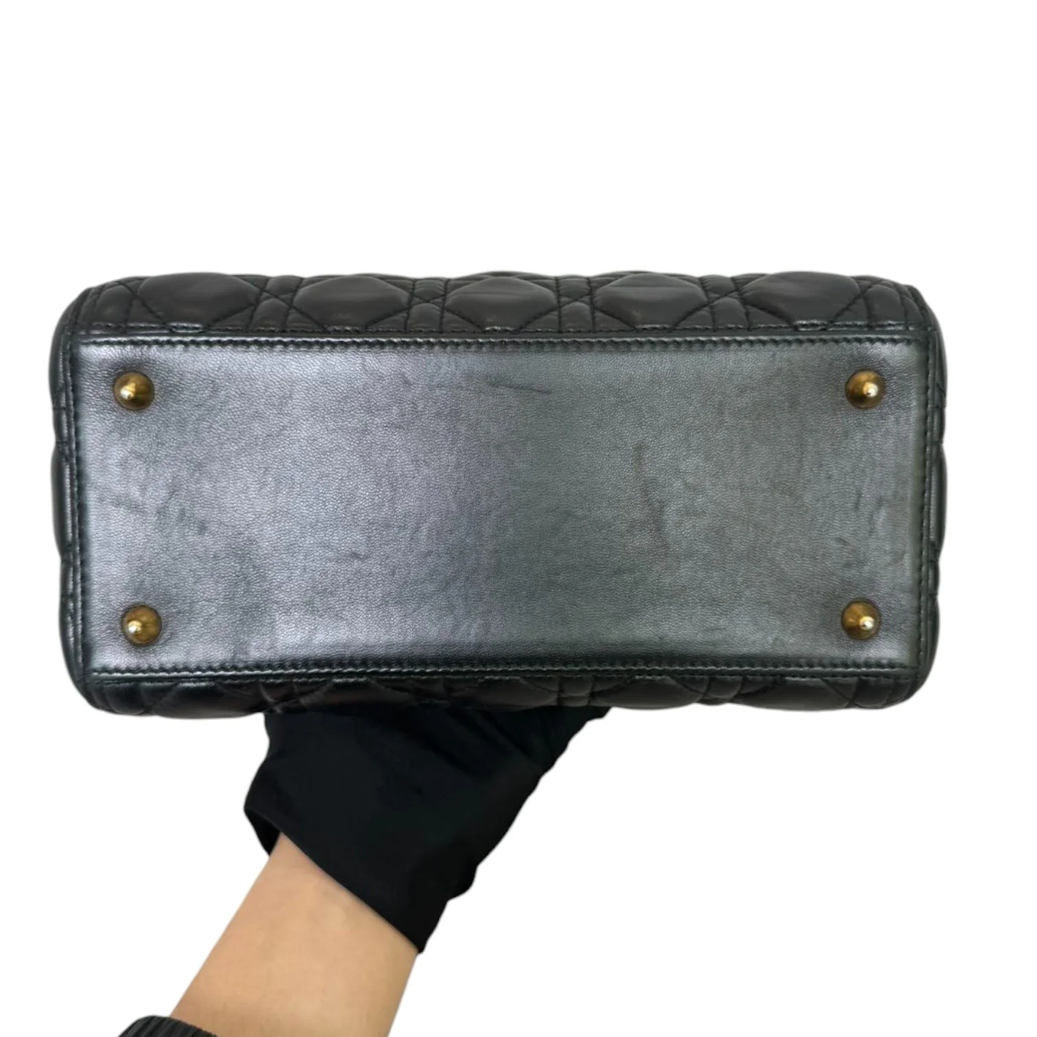Lady Dior Medium Lambskin Quilted Black GHW - Image 3