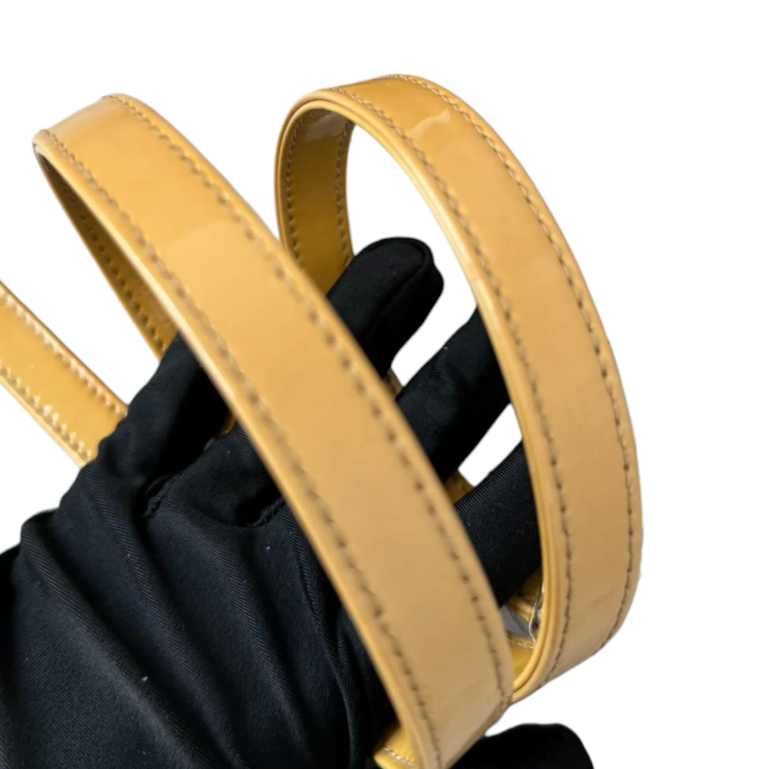 Lady Dior Medium Metallic Patent Yellow GHW - Image 18